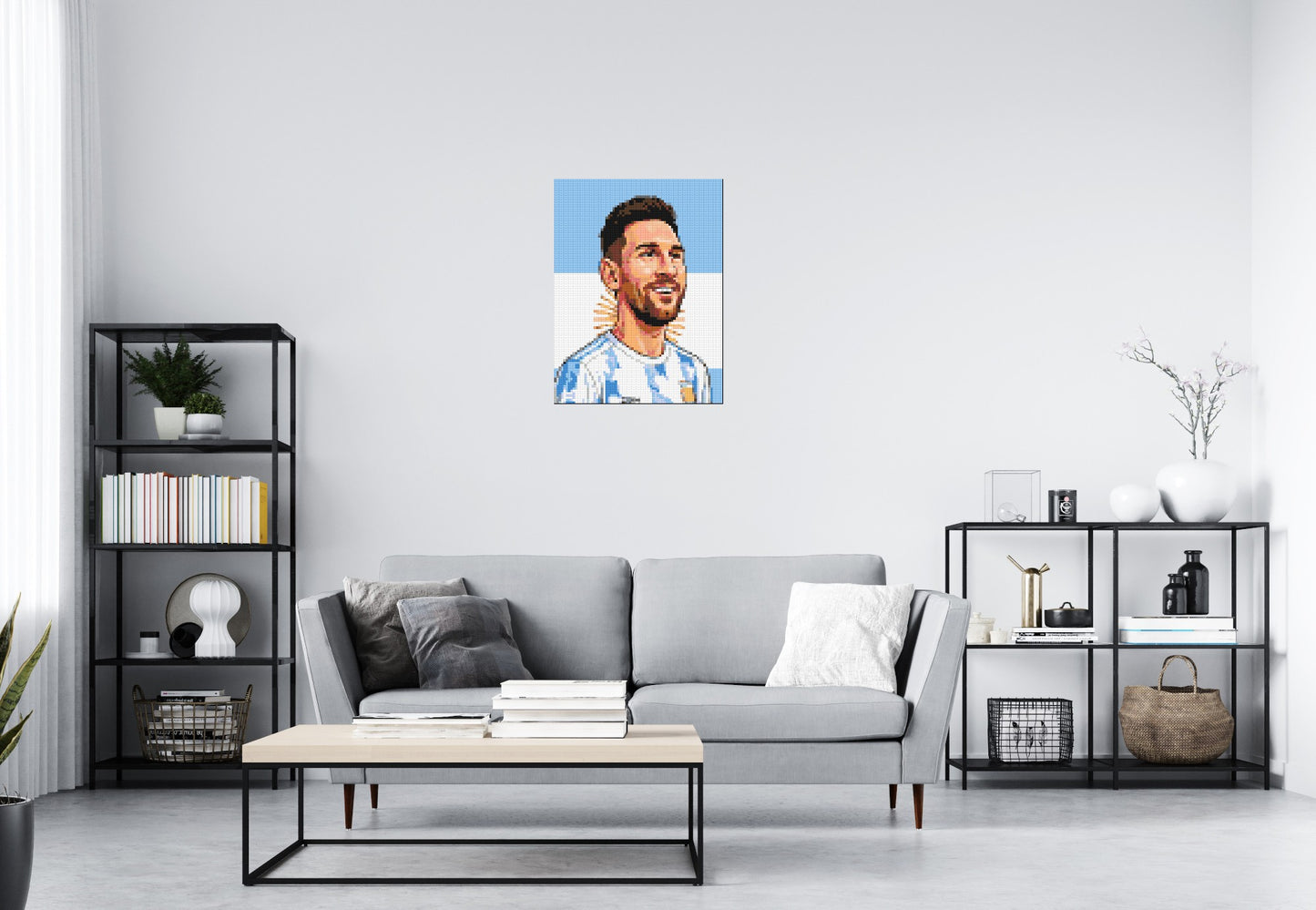 Lionel Messi Caricature - Brick Art Mosaic Kit 3x4 large