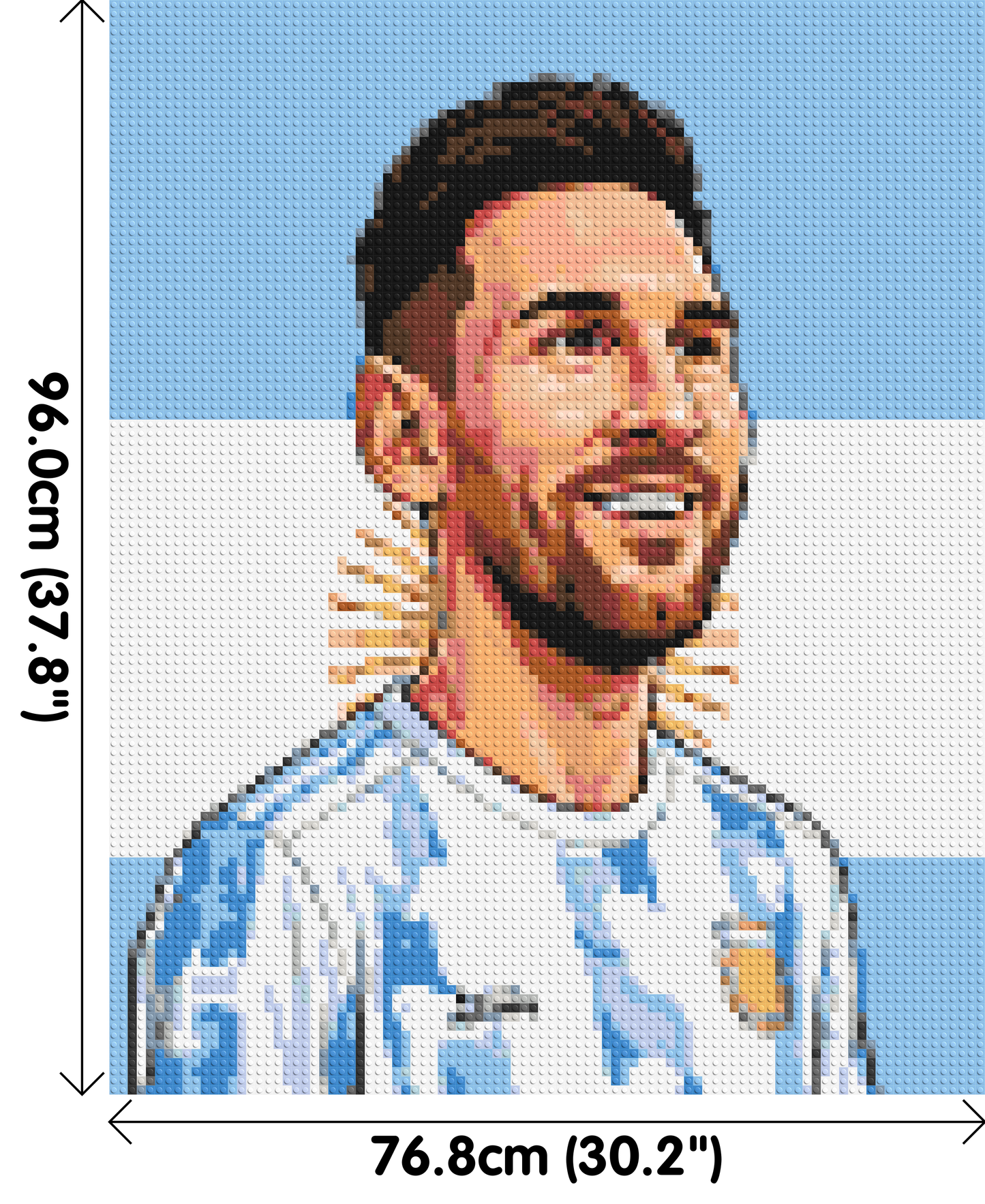 Lionel Messi Caricature - Brick Art Mosaic Kit 4x5 large
