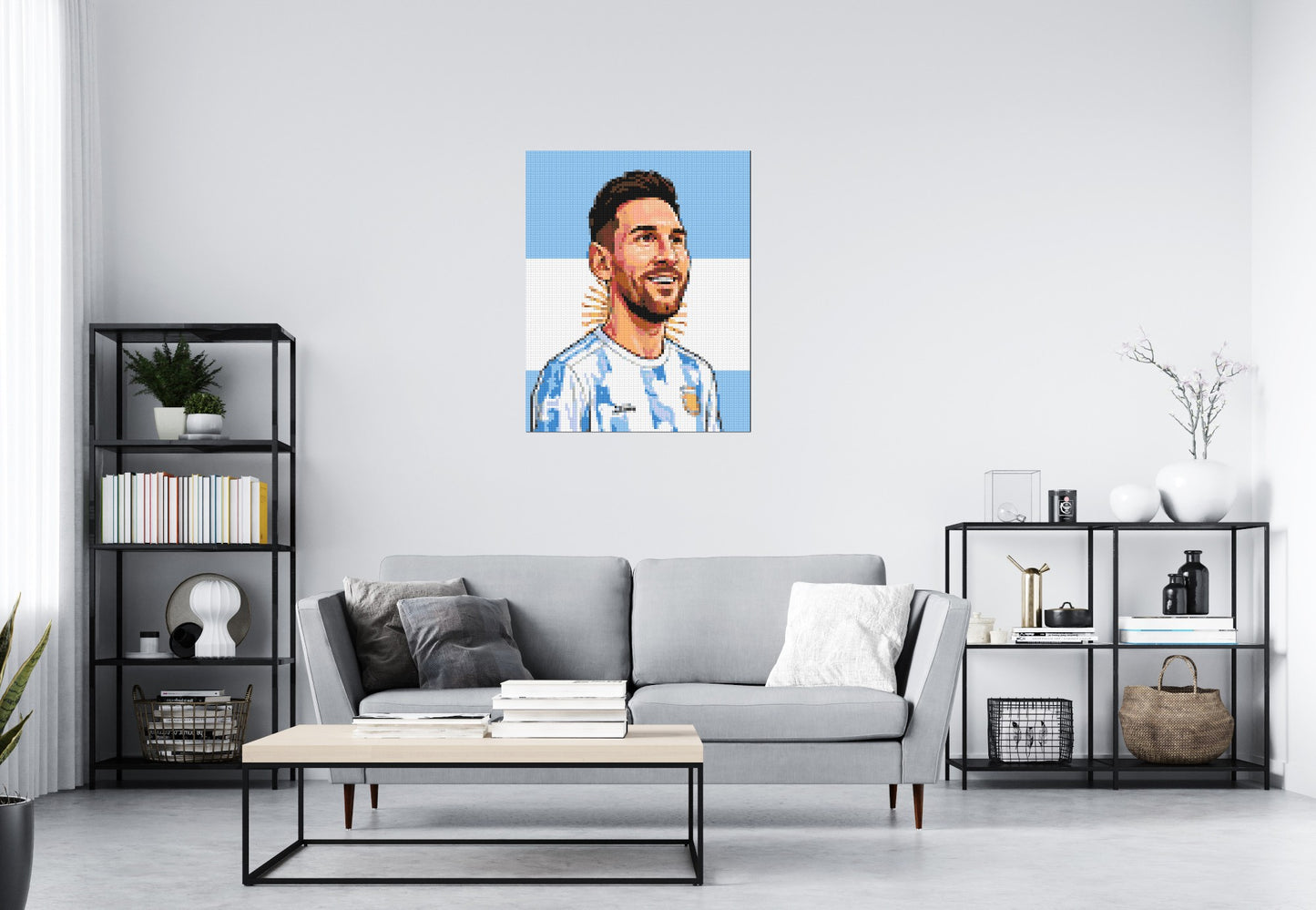 Lionel Messi Caricature - Brick Art Mosaic Kit 4x5 large