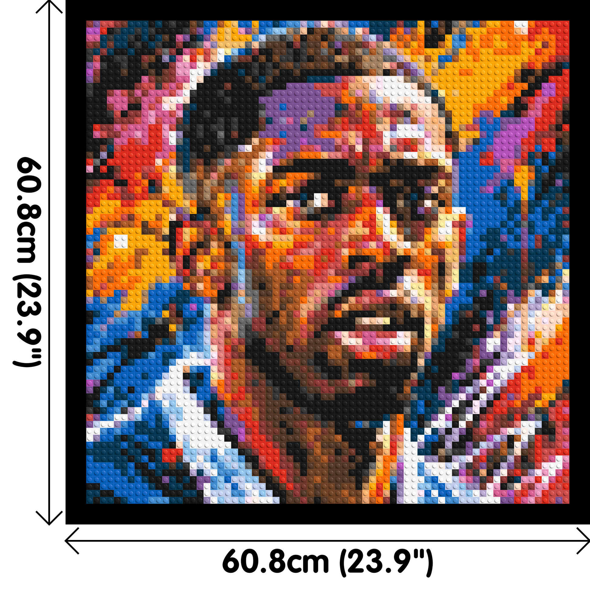 Ousmane Dembélé Urban Pop - Brick Art Mosaic Kit 3x3 dimensions with frame
