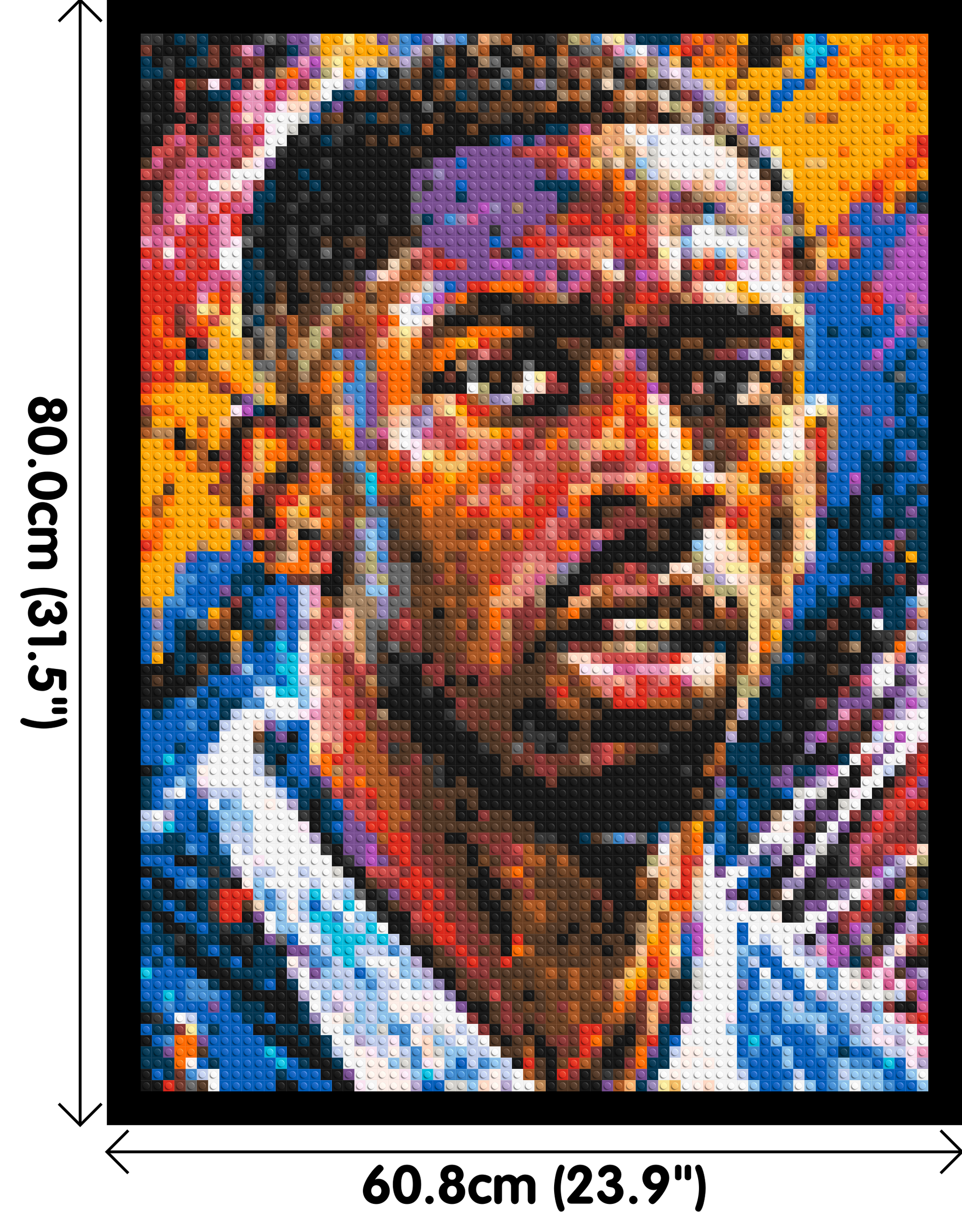 Ousmane Dembélé Urban Pop - Brick Art Mosaic Kit 3x4 dimensions with frame