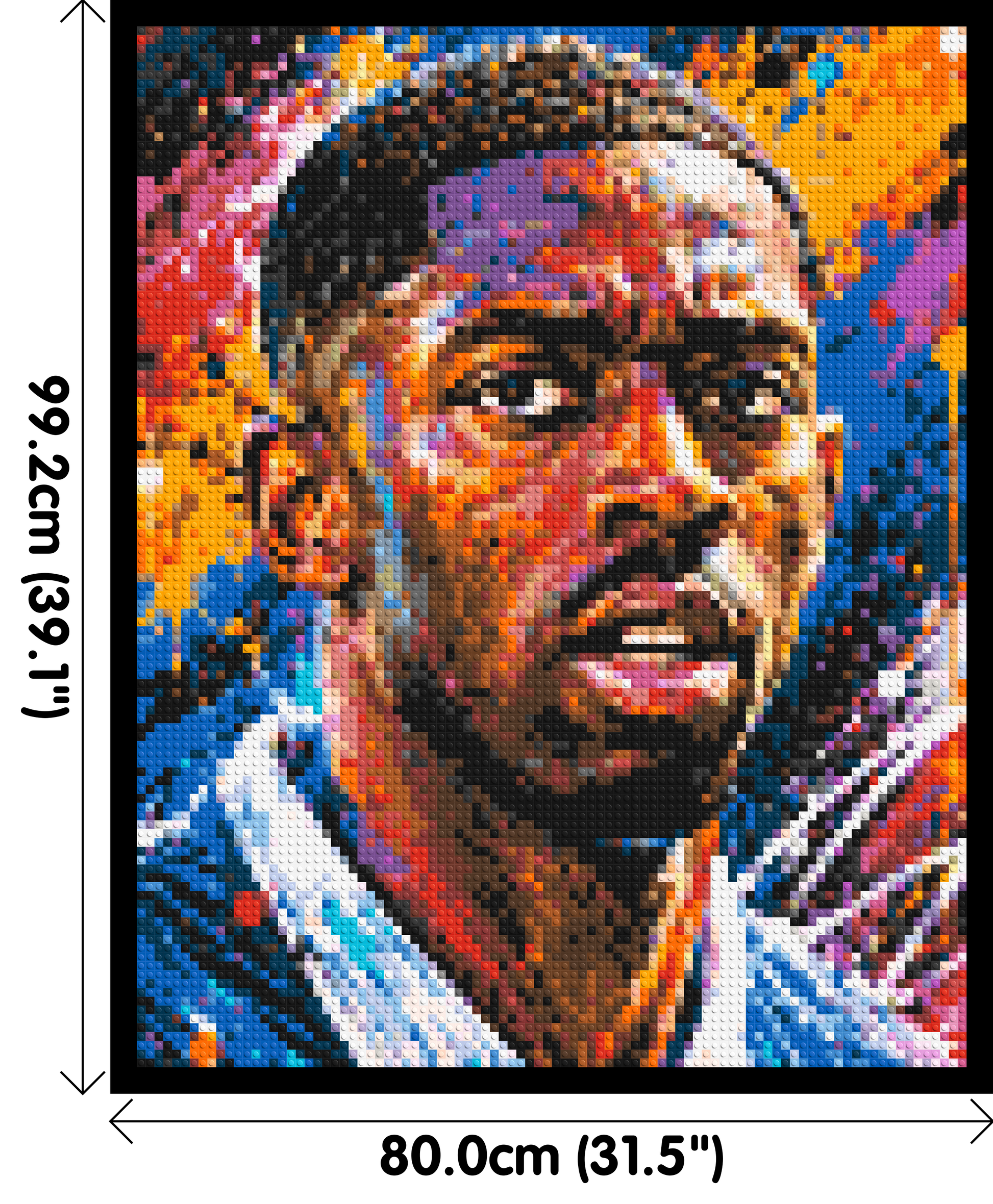 Ousmane Dembélé Urban Pop - Brick Art Mosaic Kit 4x5 dimensions with frame
