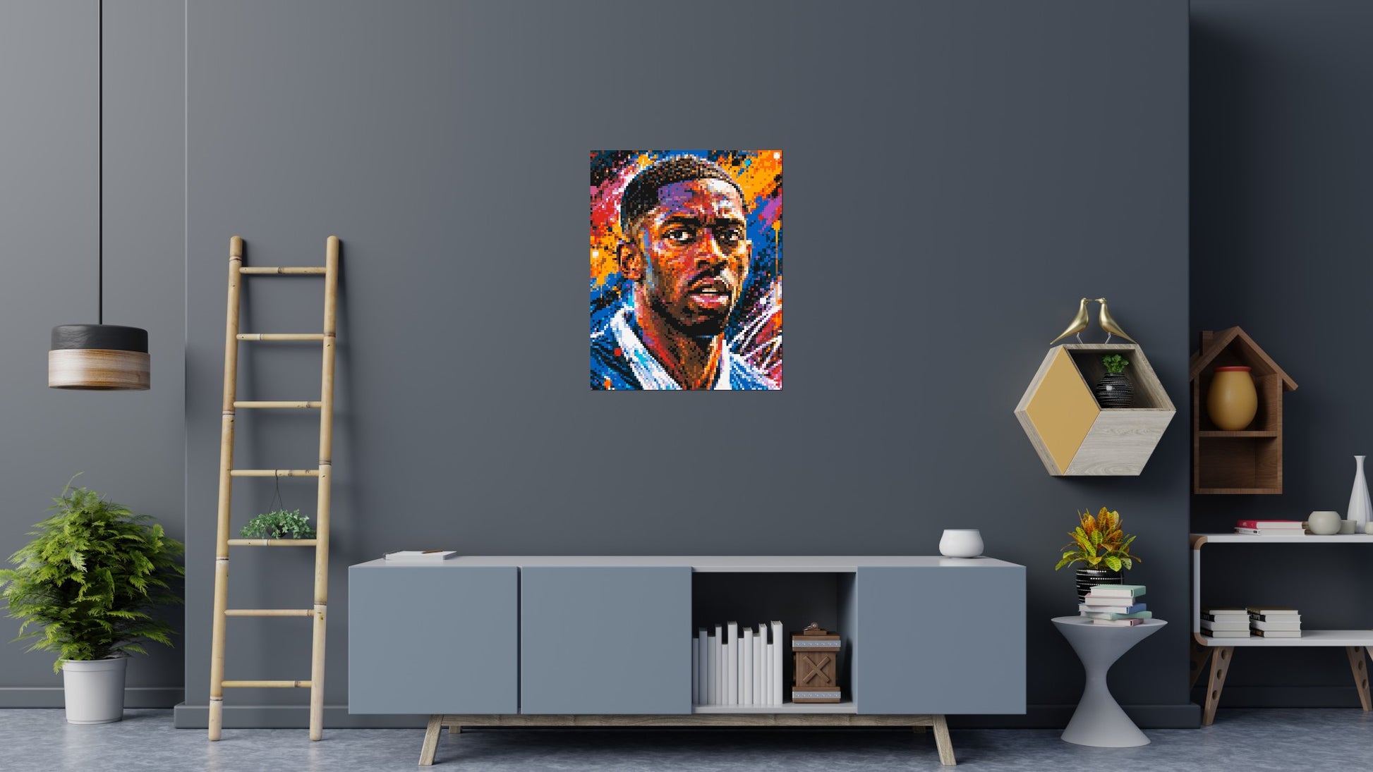 Ousmane Dembélé Urban Pop - Brick Art Mosaic Kit 4x5 scene