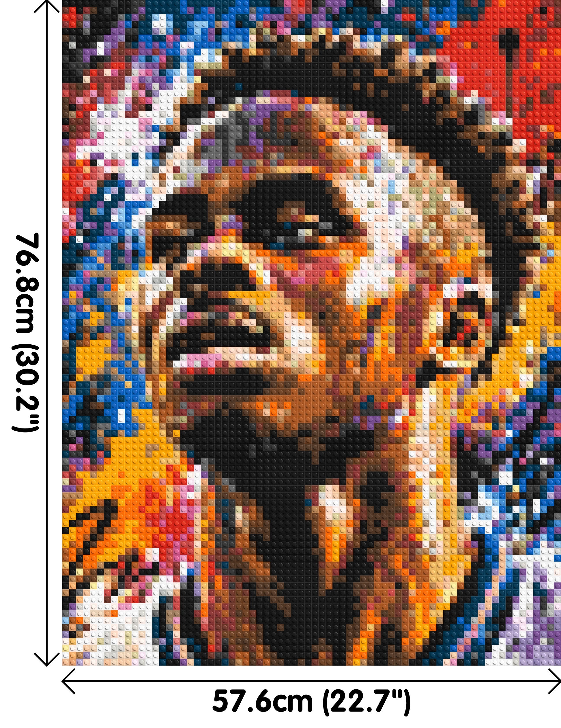 Bukayo Saka Urban Pop - Brick Art Mosaic Kit 3x4 dimensions