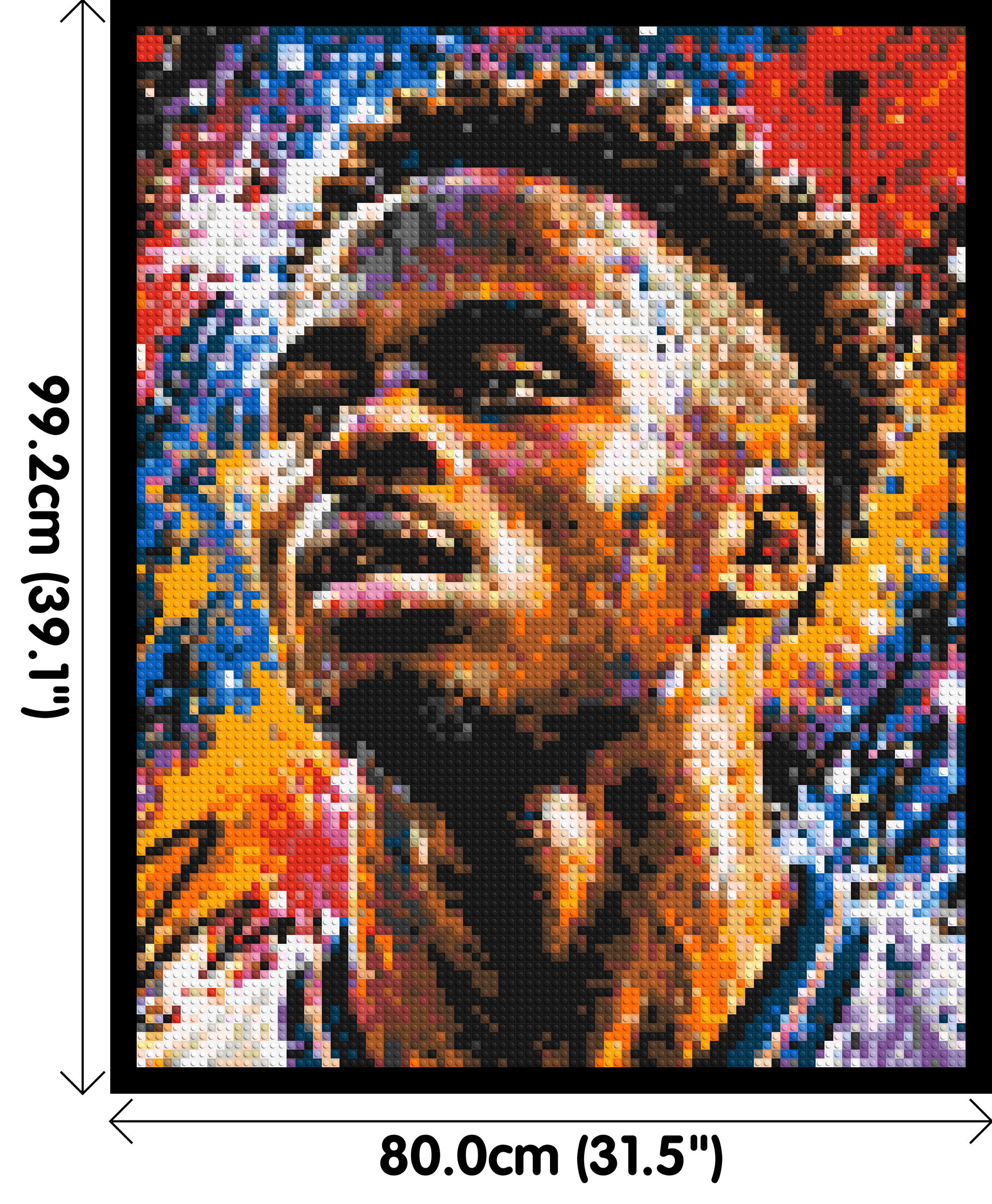 Bukayo Saka Urban Pop - Brick Art Mosaic Kit 4x5 dimensions with frame