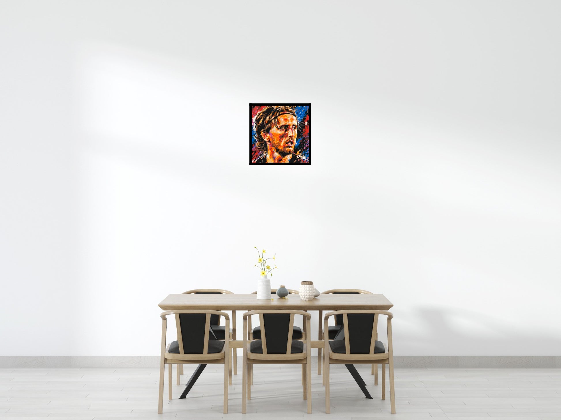Luka Modrić Urban Pop - Brick Art Mosaic Kit 3x3 scene with frame