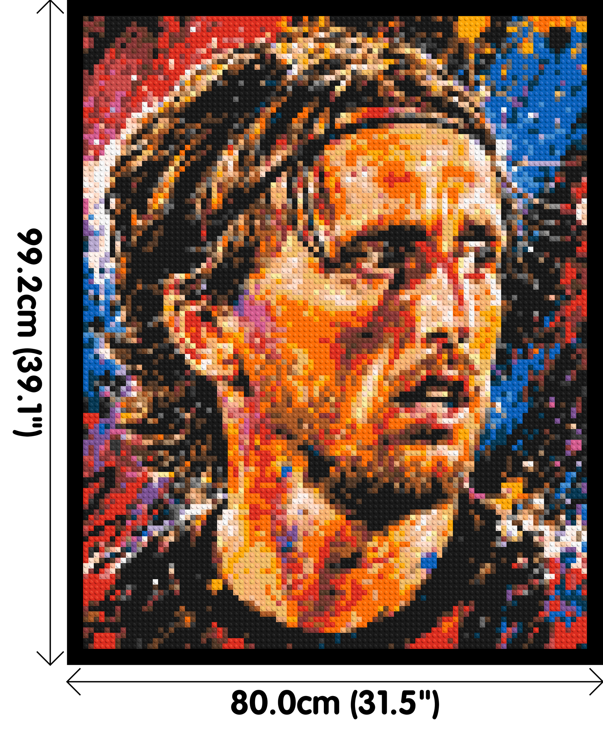 Luka Modrić Urban Pop - Brick Art Mosaic Kit 4x5 dimensions with frame