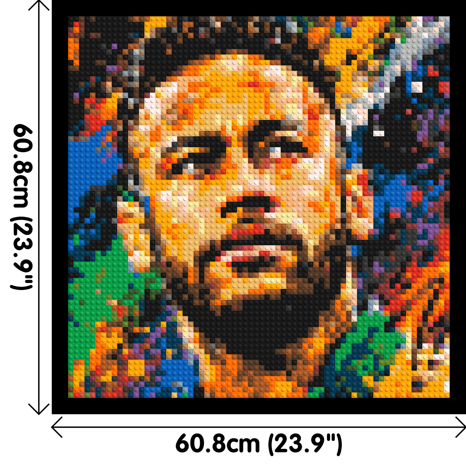 Neymar Urban Pop - Brick Art Mosaic Kit 3x3 dimensions with frame