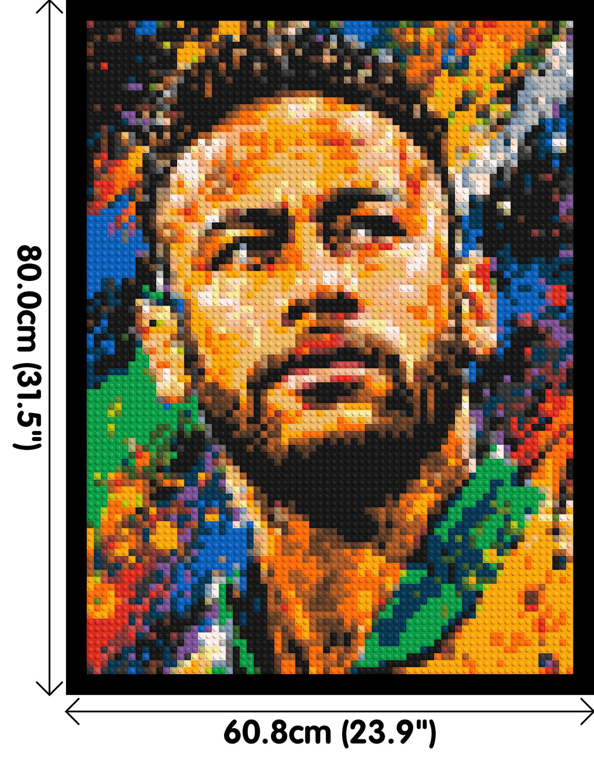 Neymar Urban Pop - Brick Art Mosaic Kit 3x4 dimensions with frame