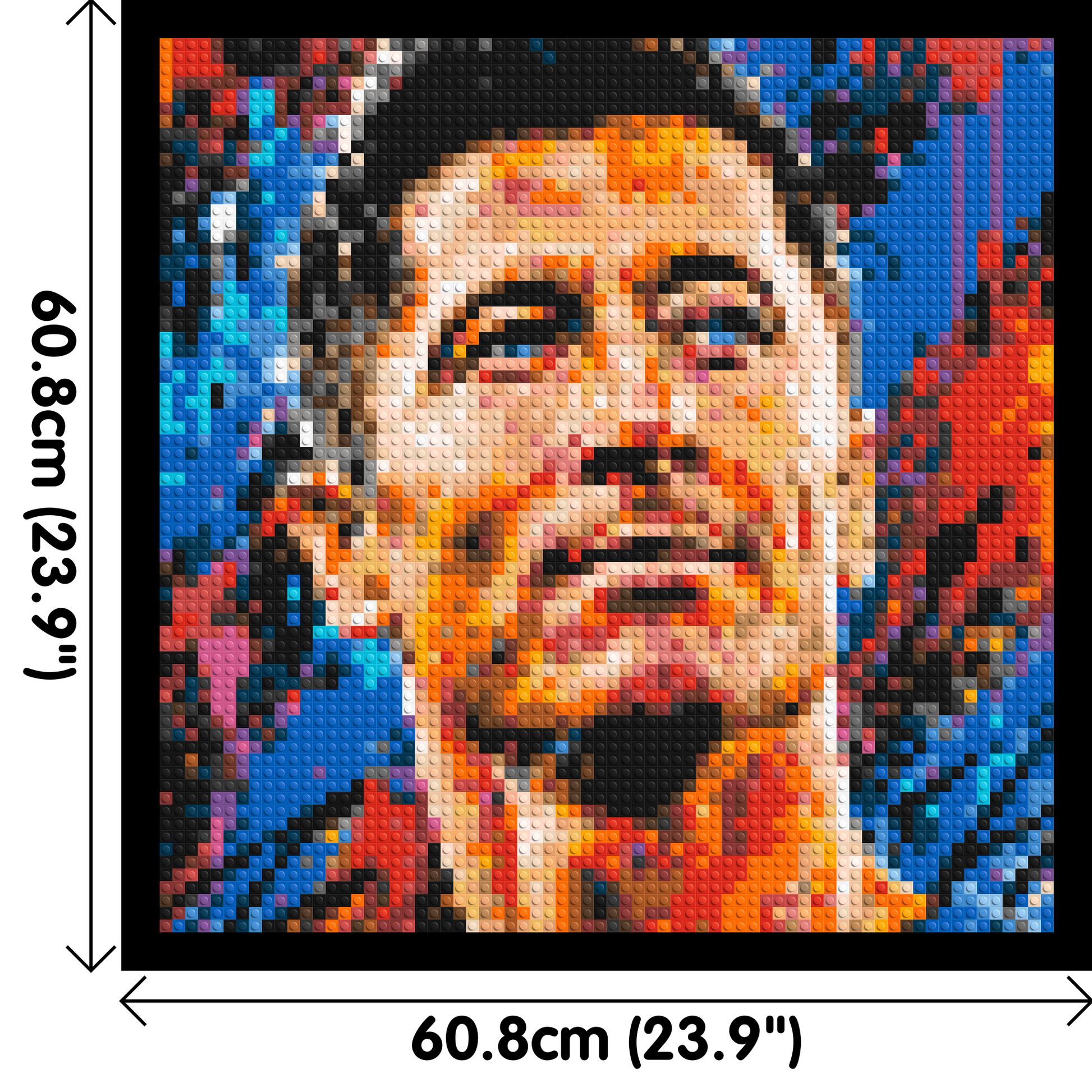 Robert Lewandowski Urban Pop - Brick Art Mosaic Kit 3x3 dimensions with frame