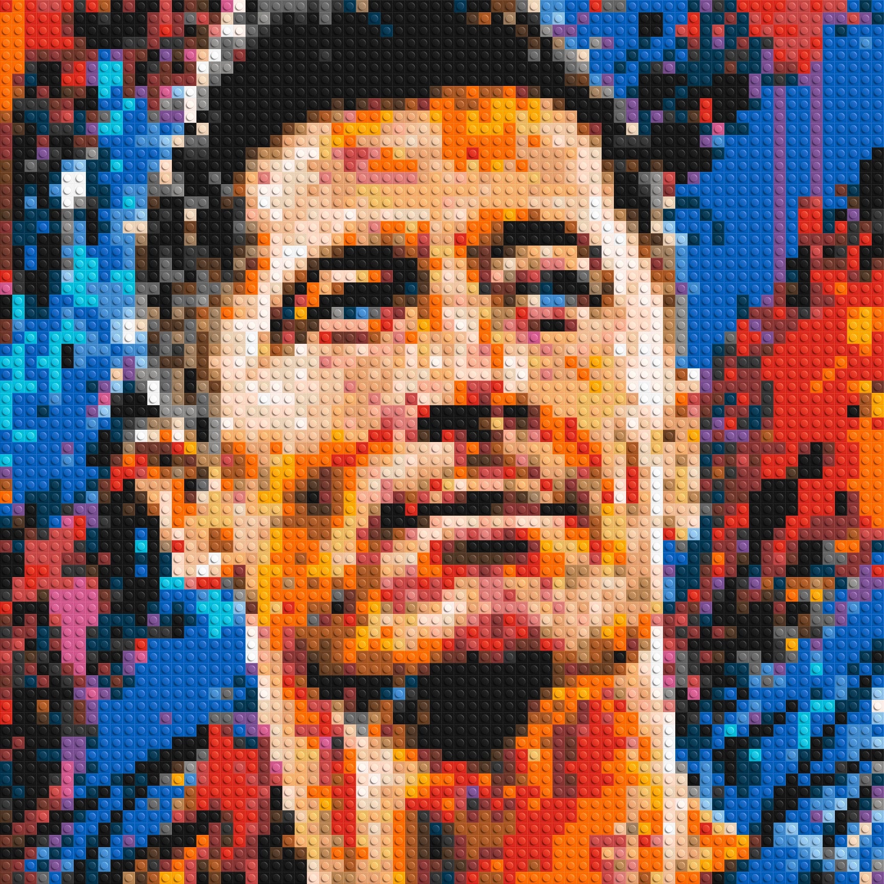 Robert Lewandowski Urban Pop - Brick Art Mosaic Kit 3x3 large