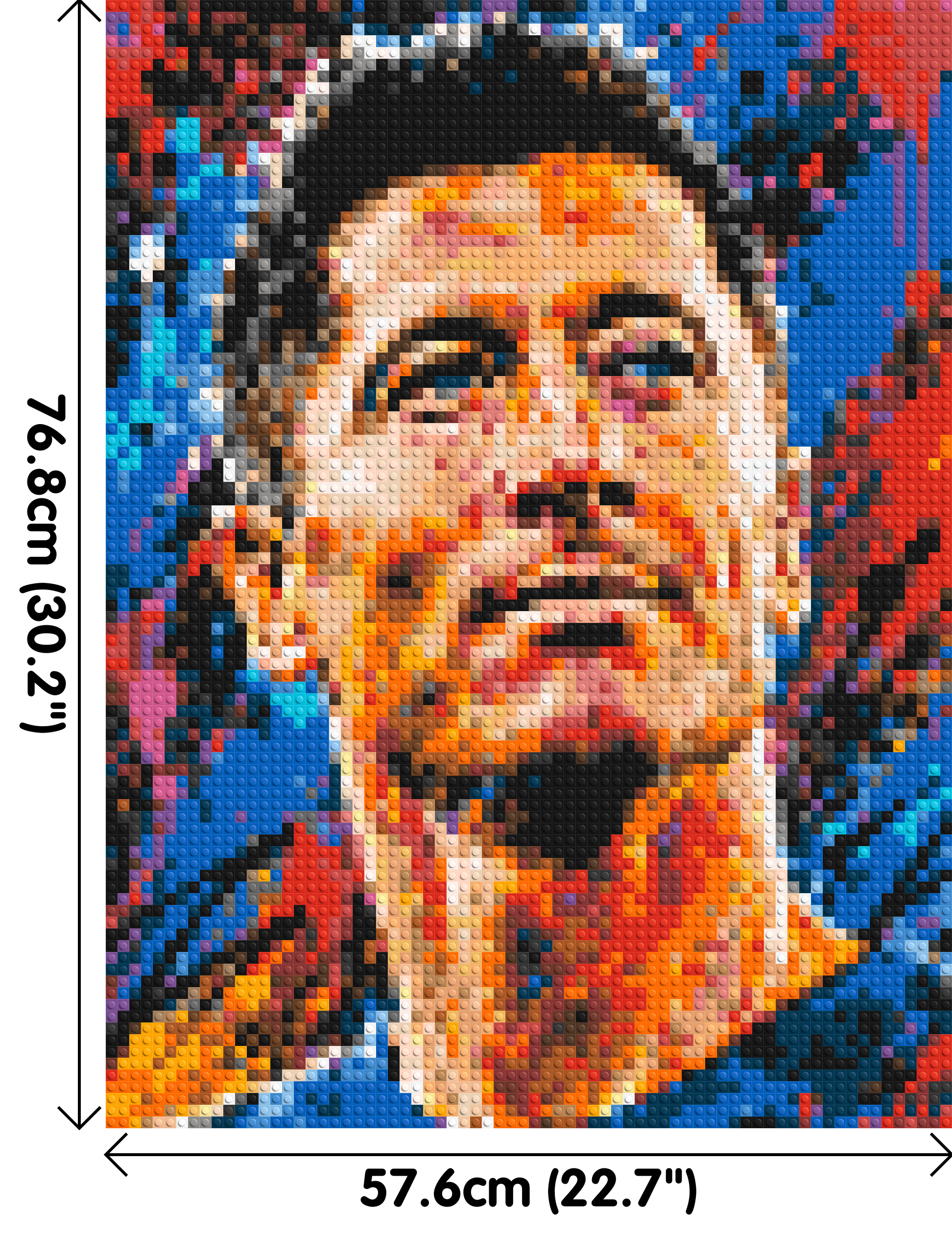 Robert Lewandowski Urban Pop - Brick Art Mosaic Kit 3x4 dimensions