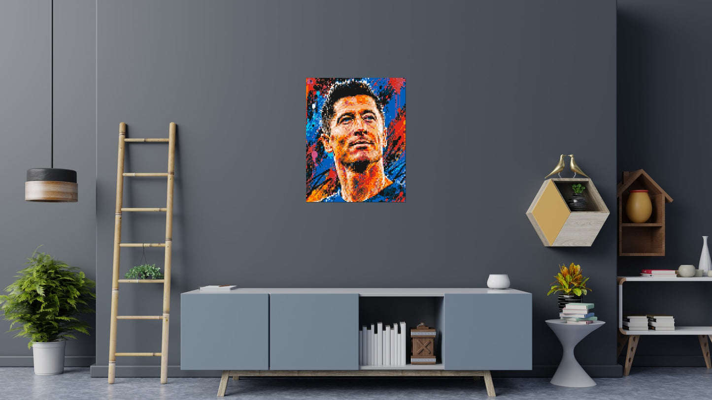 Robert Lewandowski Urban Pop - Brick Art Mosaic Kit 4x5 large