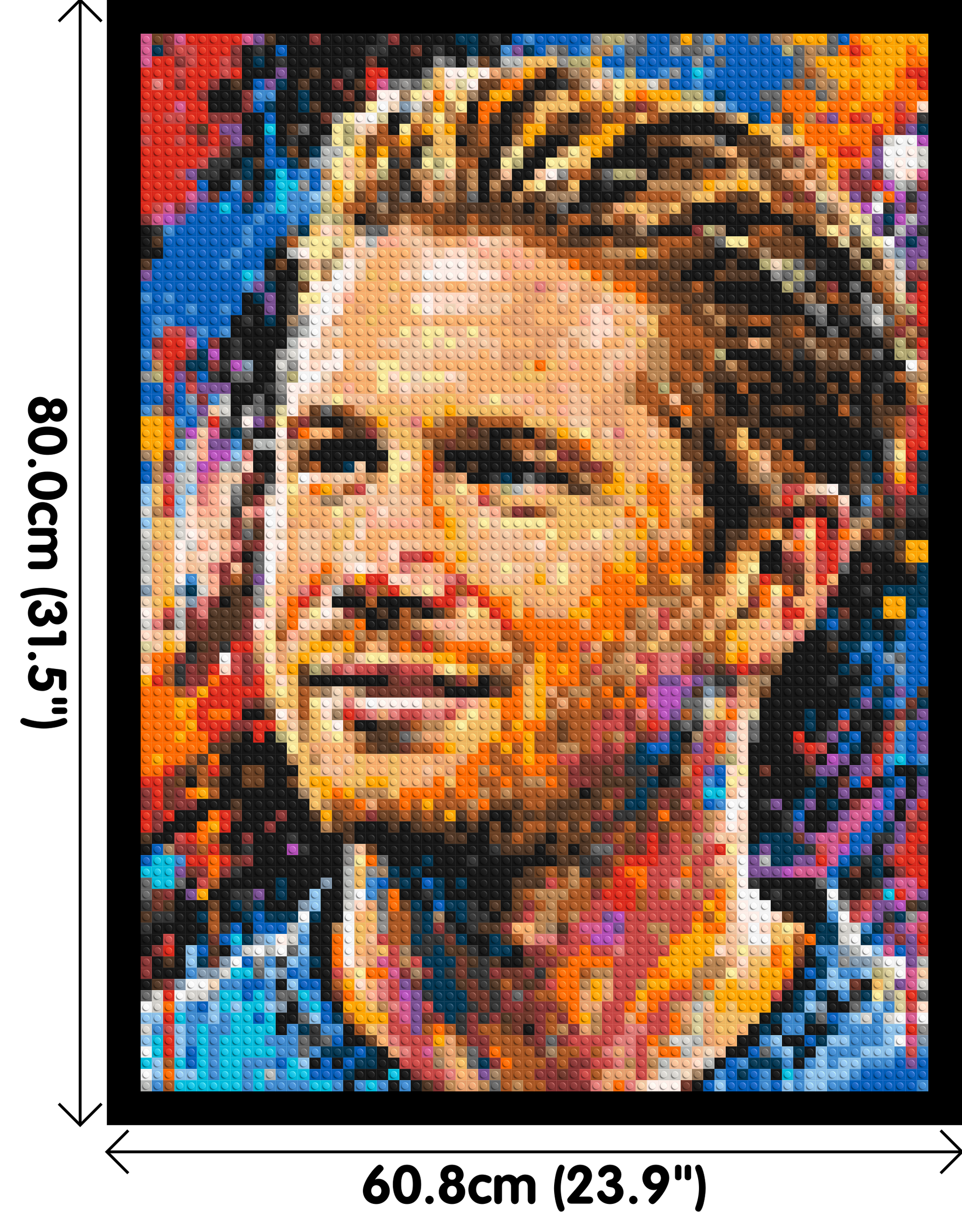 Kevin De Bruyne Urban Pop - Brick Art Mosaic Kit 3x4 dimensions with frame