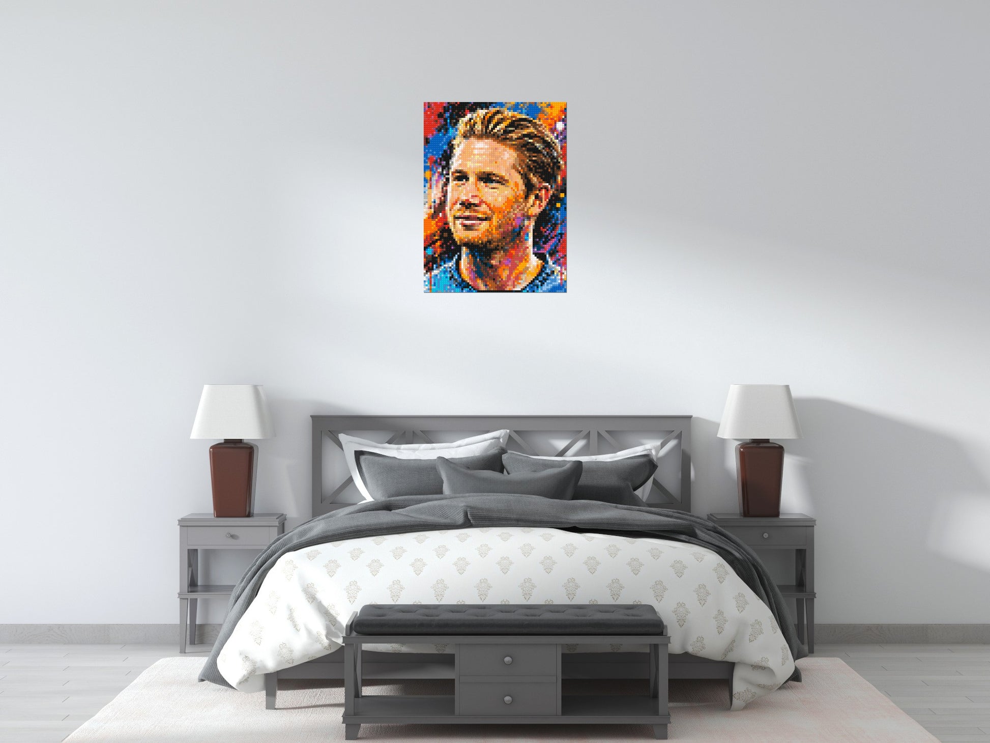 Kevin De Bruyne Urban Pop - Brick Art Mosaic Kit 3x4 scene