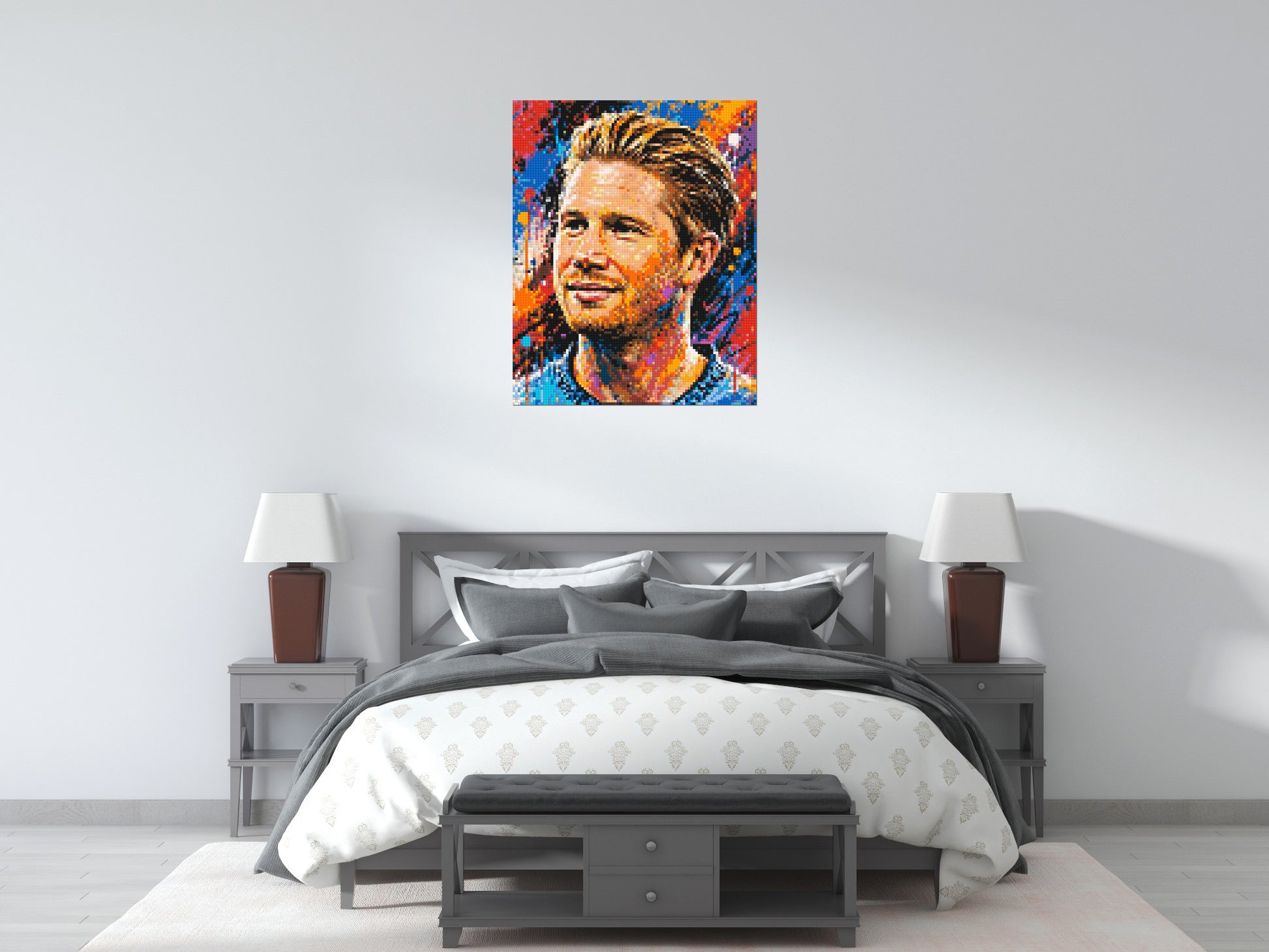Kevin De Bruyne Urban Pop - Brick Art Mosaic Kit 4x5 scene