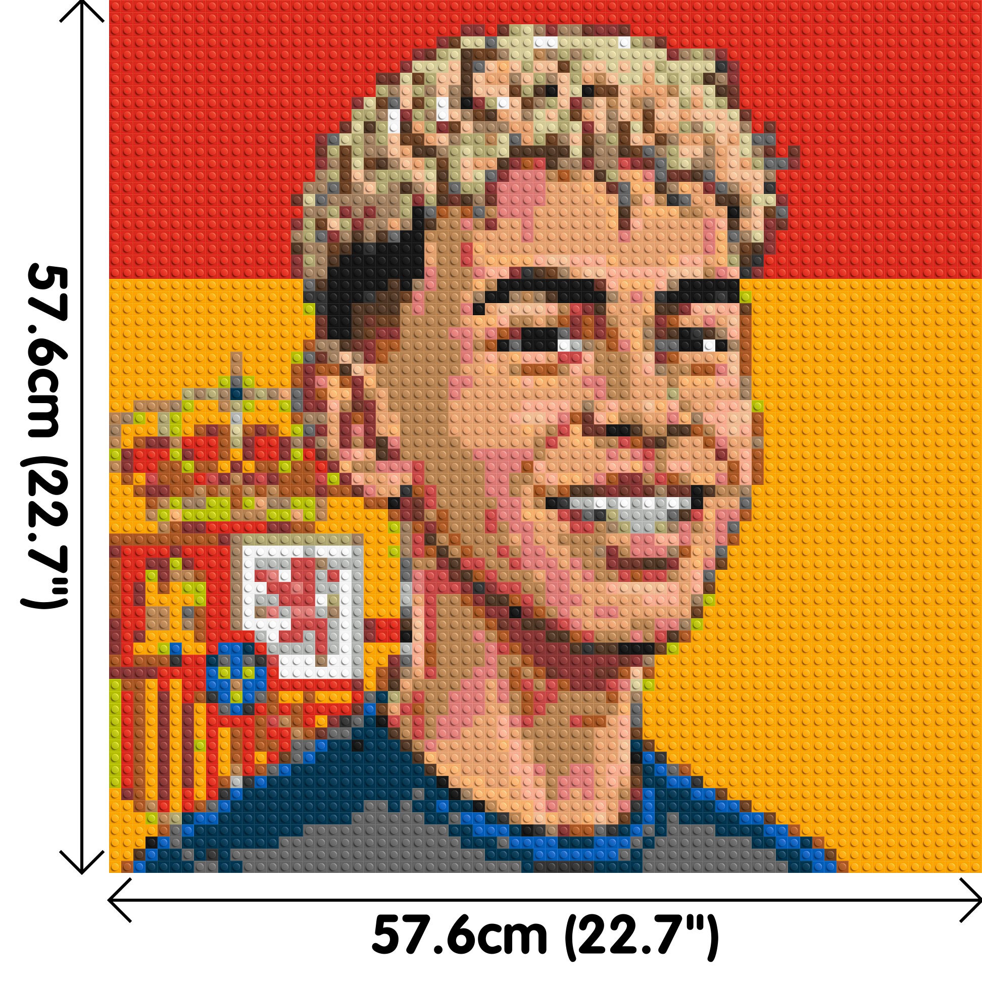 Lamine Yamal Caricature - Brick Art Mosaic Kit 3x3 dimensions