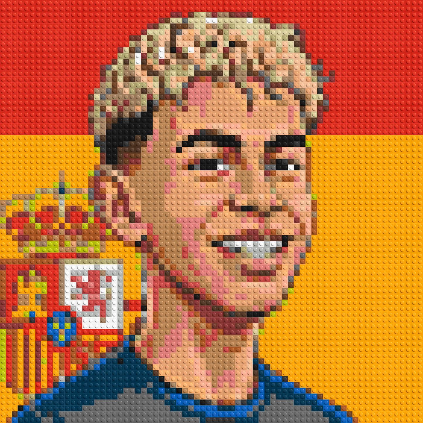 Lamine Yamal Caricature - Brick Art Mosaic Kit 3x3 large
