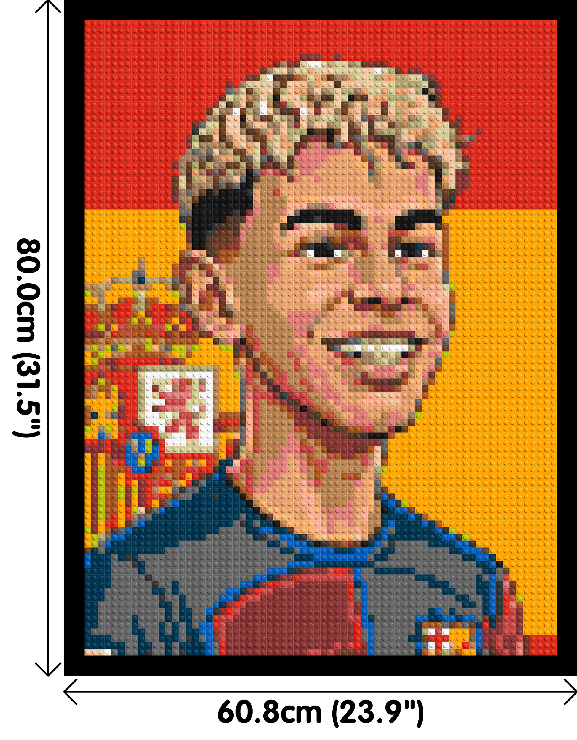 Lamine Yamal Caricature - Brick Art Mosaic Kit 3x4 dimensions with frame