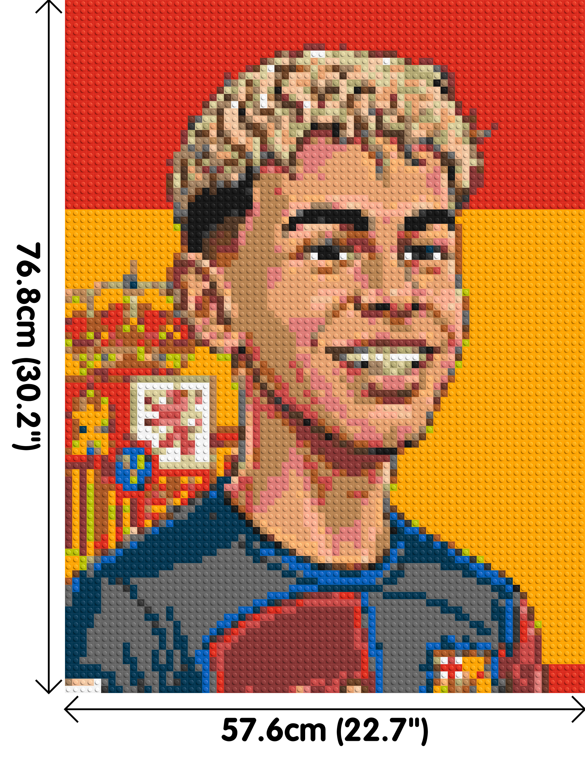 Lamine Yamal Caricature - Brick Art Mosaic Kit 3x4 dimensions