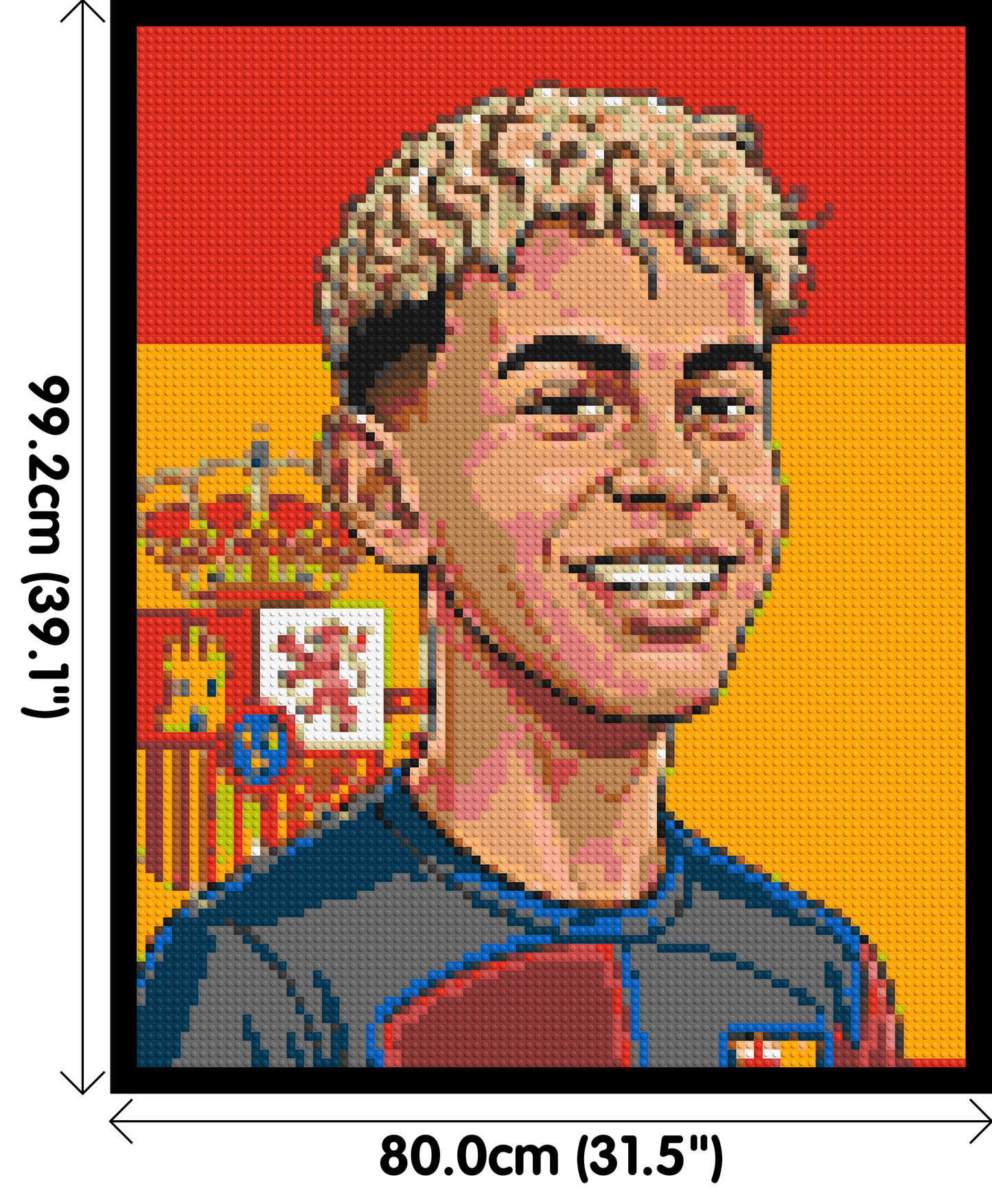 Lamine Yamal Caricature - Brick Art Mosaic Kit 4x5 large
