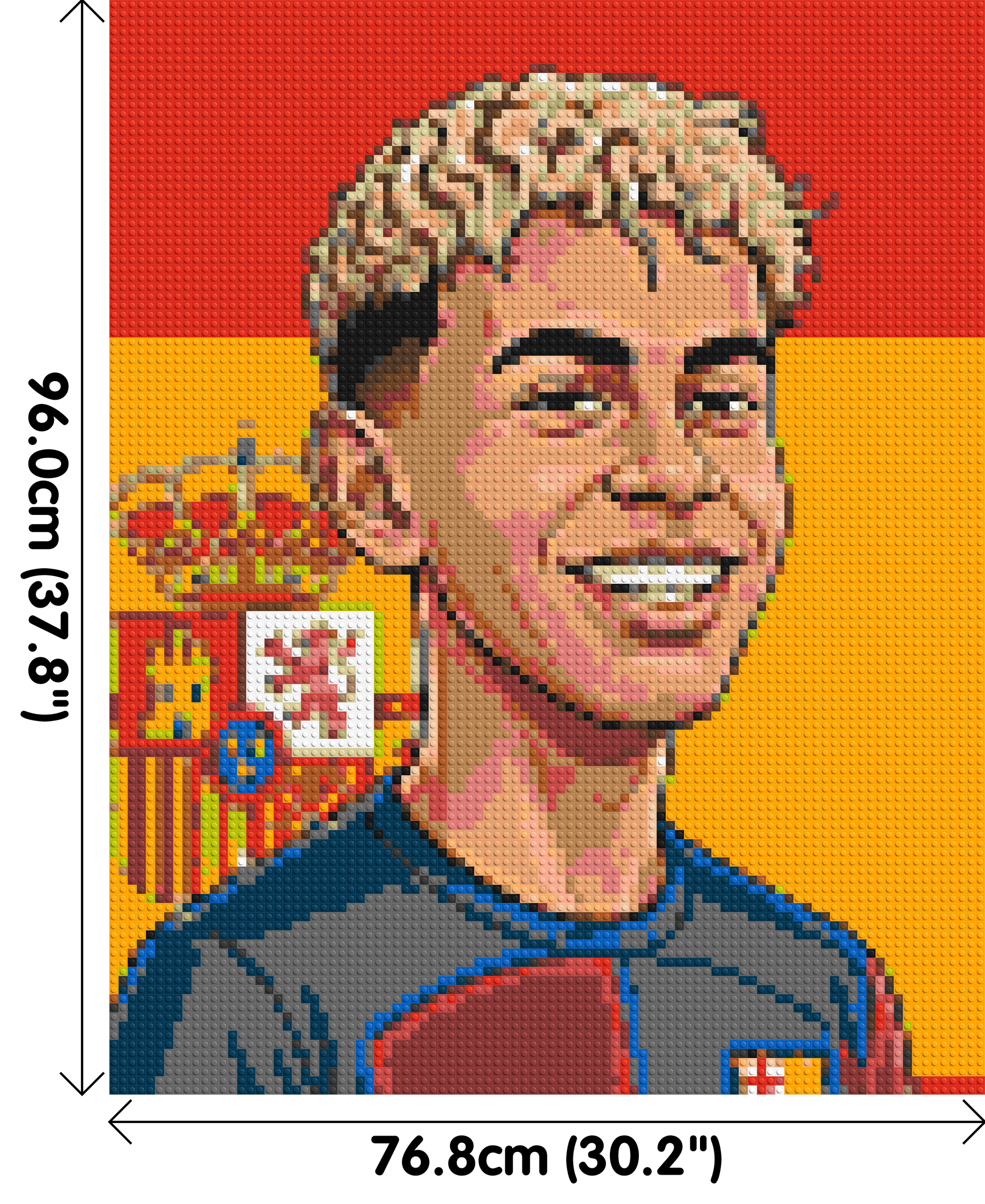 Lamine Yamal Caricature - Brick Art Mosaic Kit 4x5 dimensions