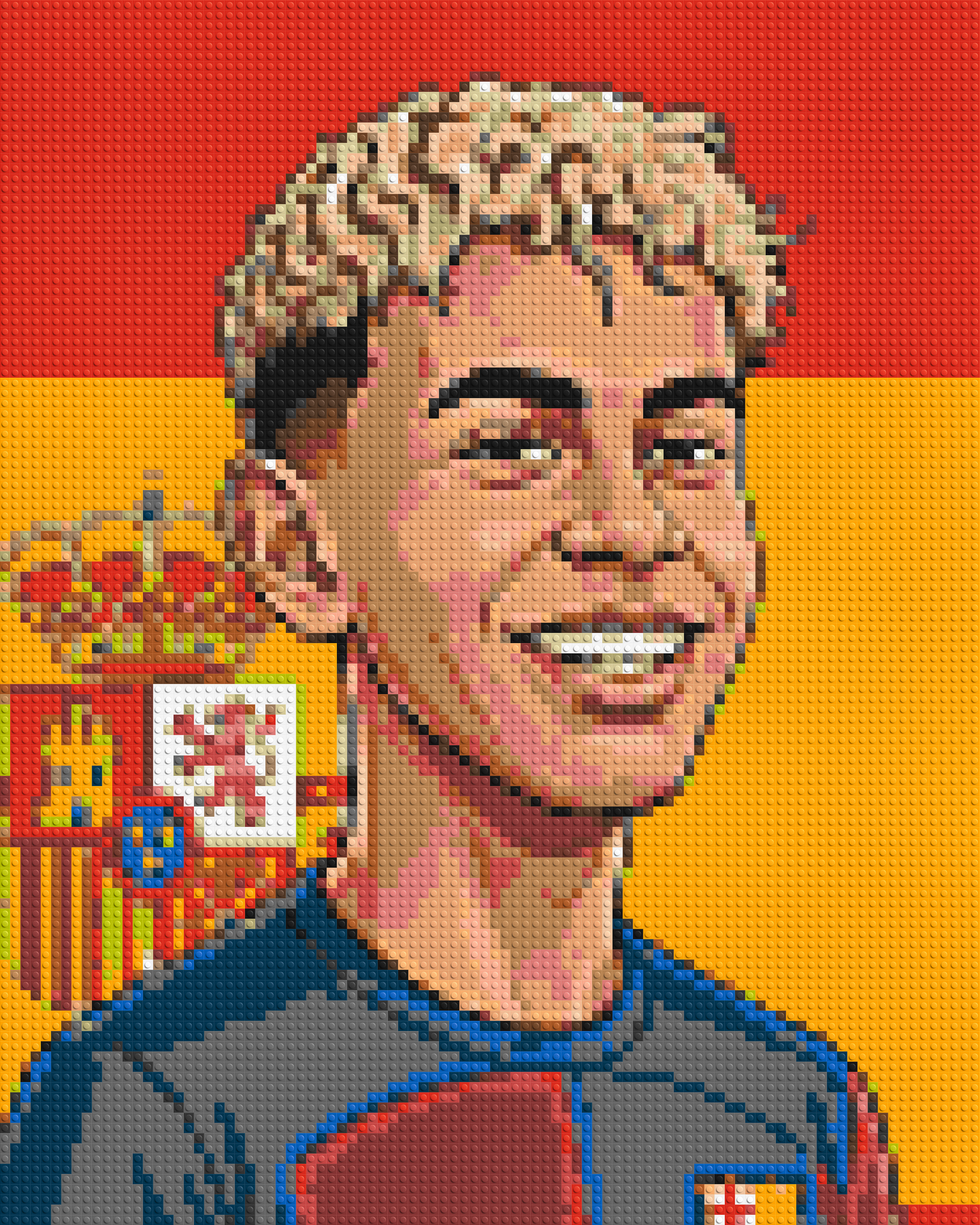 Lamine Yamal Caricature - Brick Art Mosaic Kit 4x5 large