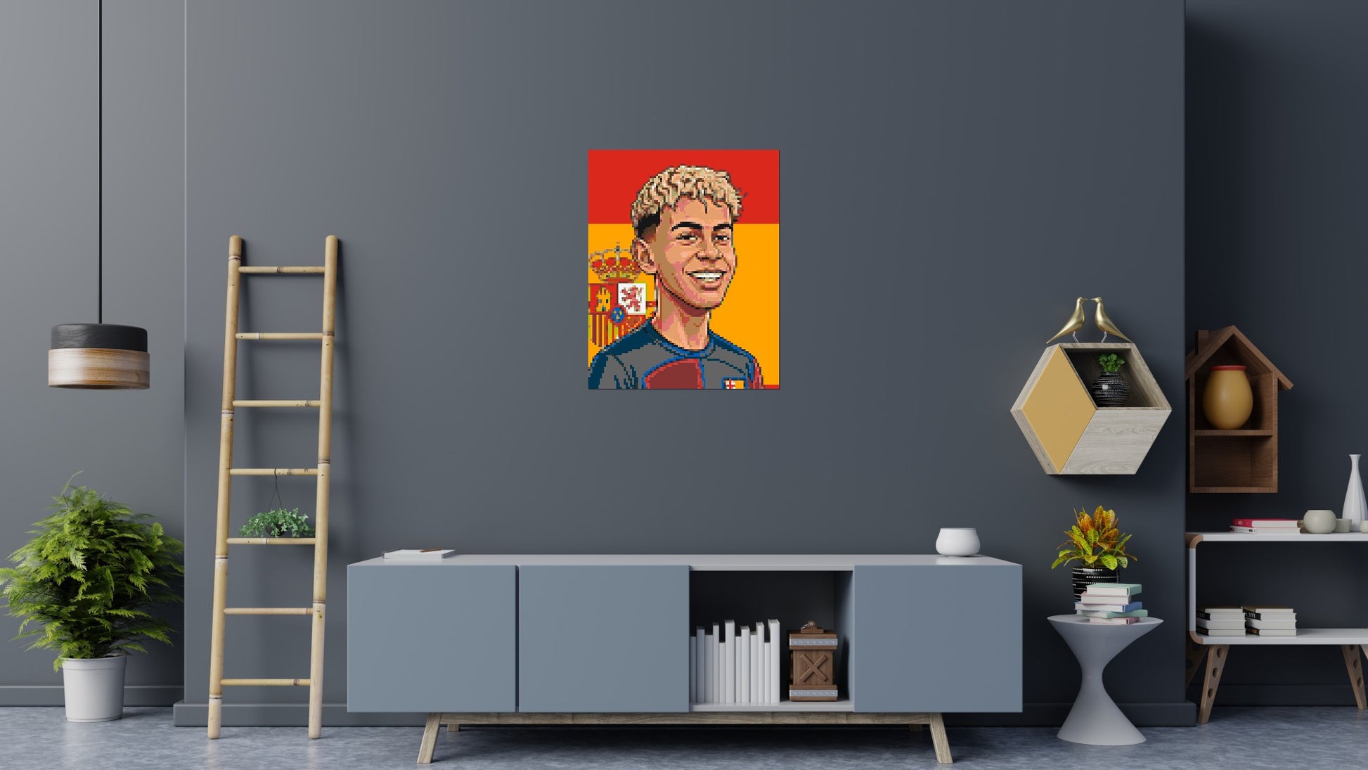 Lamine Yamal Caricature - Brick Art Mosaic Kit 4x5 scene