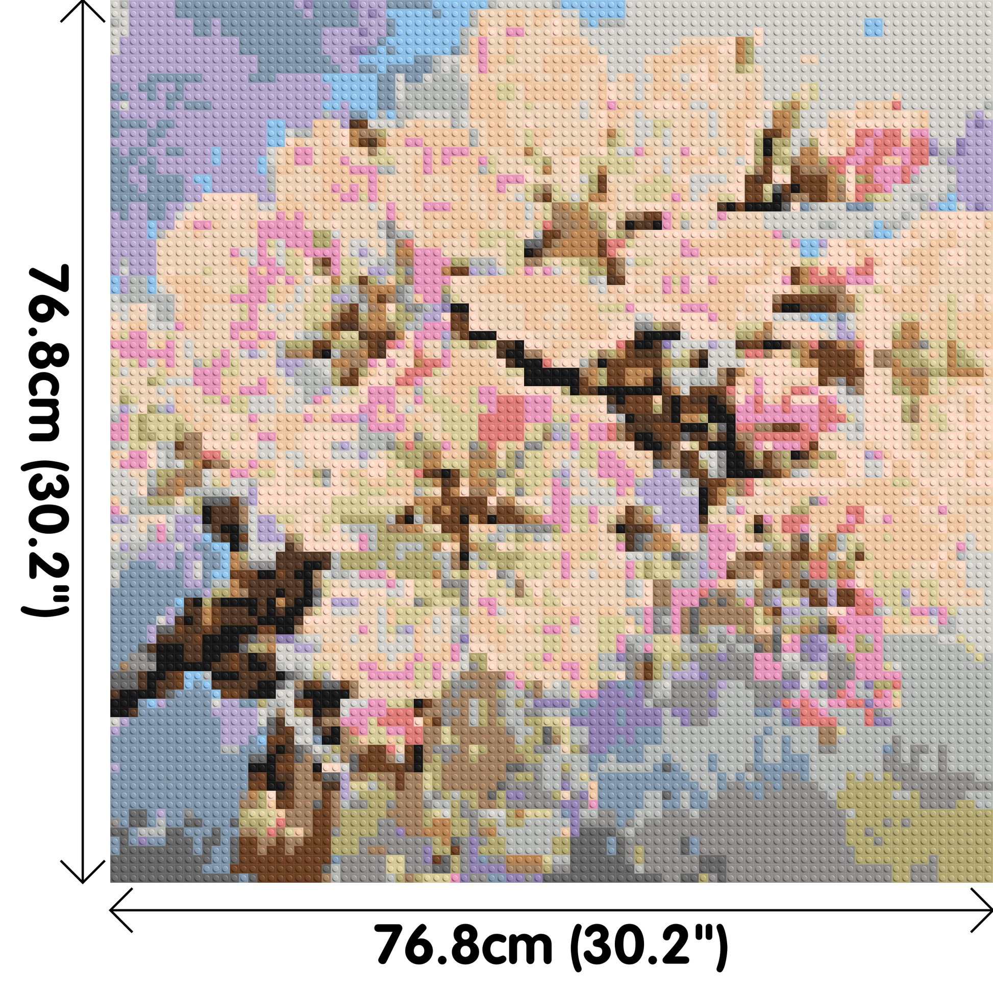 Cherry Blossom – A Moment of Fleeting Light by Joséphine Machalani - Brick Art Mosaic Kit 4x4 dimensions