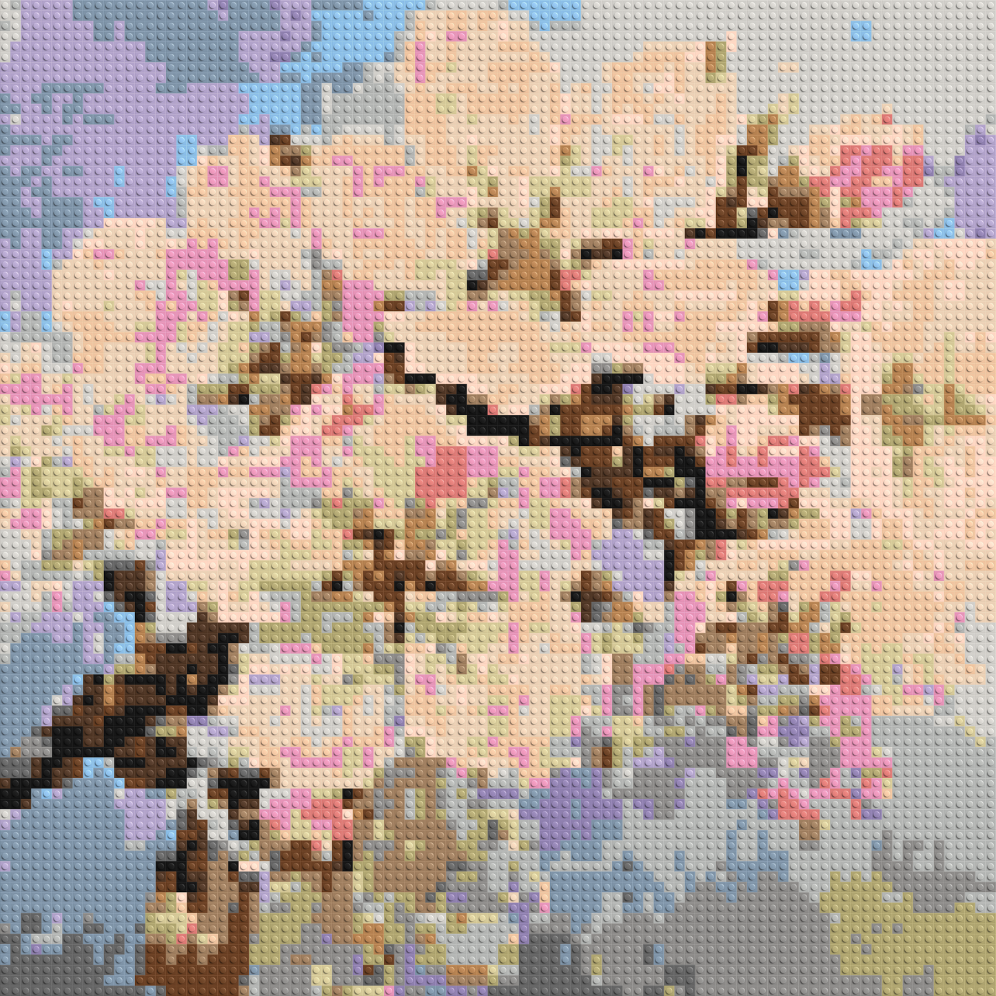 Cherry Blossom – A Moment of Fleeting Light by Joséphine Machalani - Brick Art Mosaic Kit 4x4 large