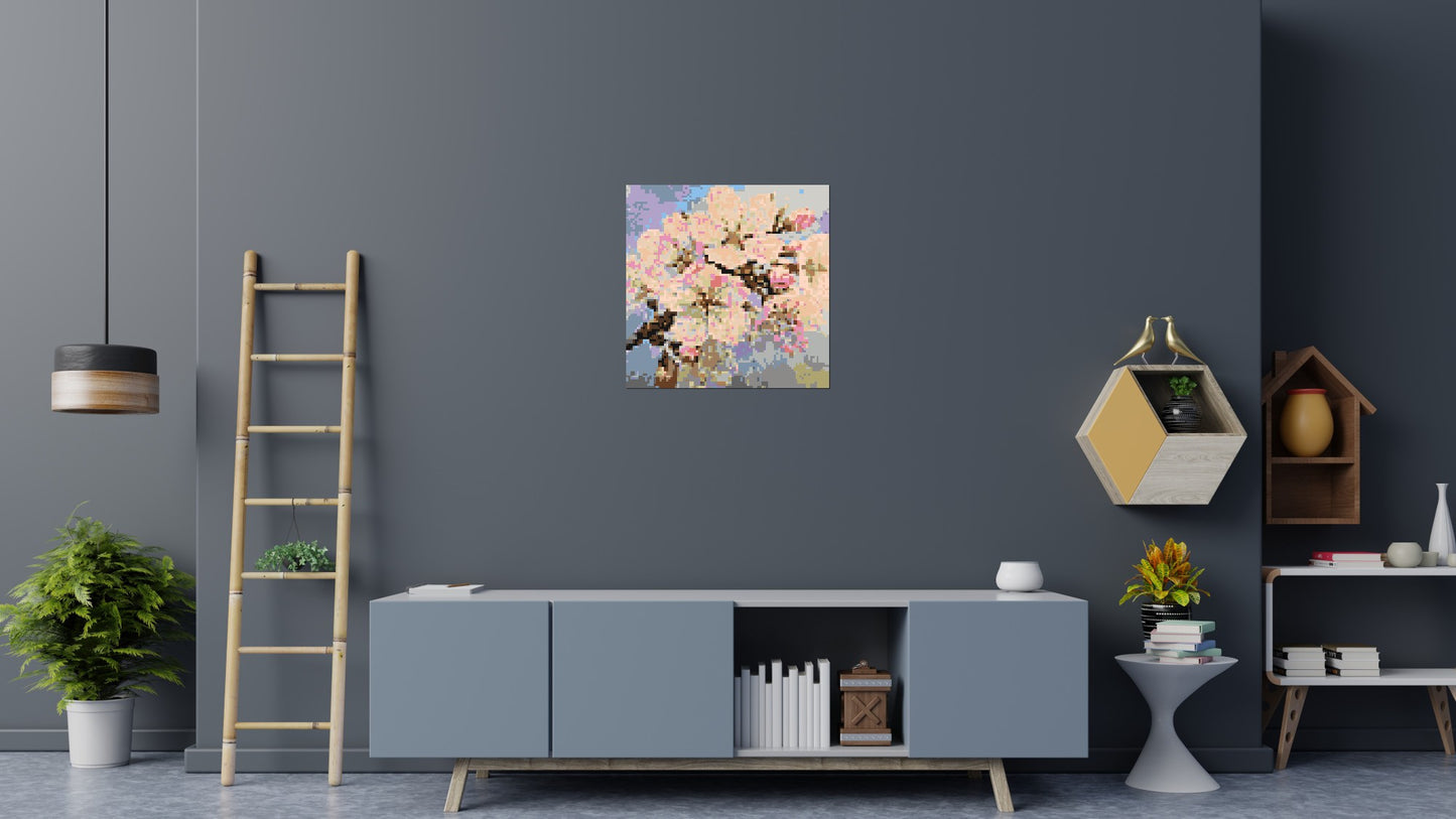 Cherry Blossom – A Moment of Fleeting Light by Joséphine Machalani - Brick Art Mosaic Kit 4x4 large
