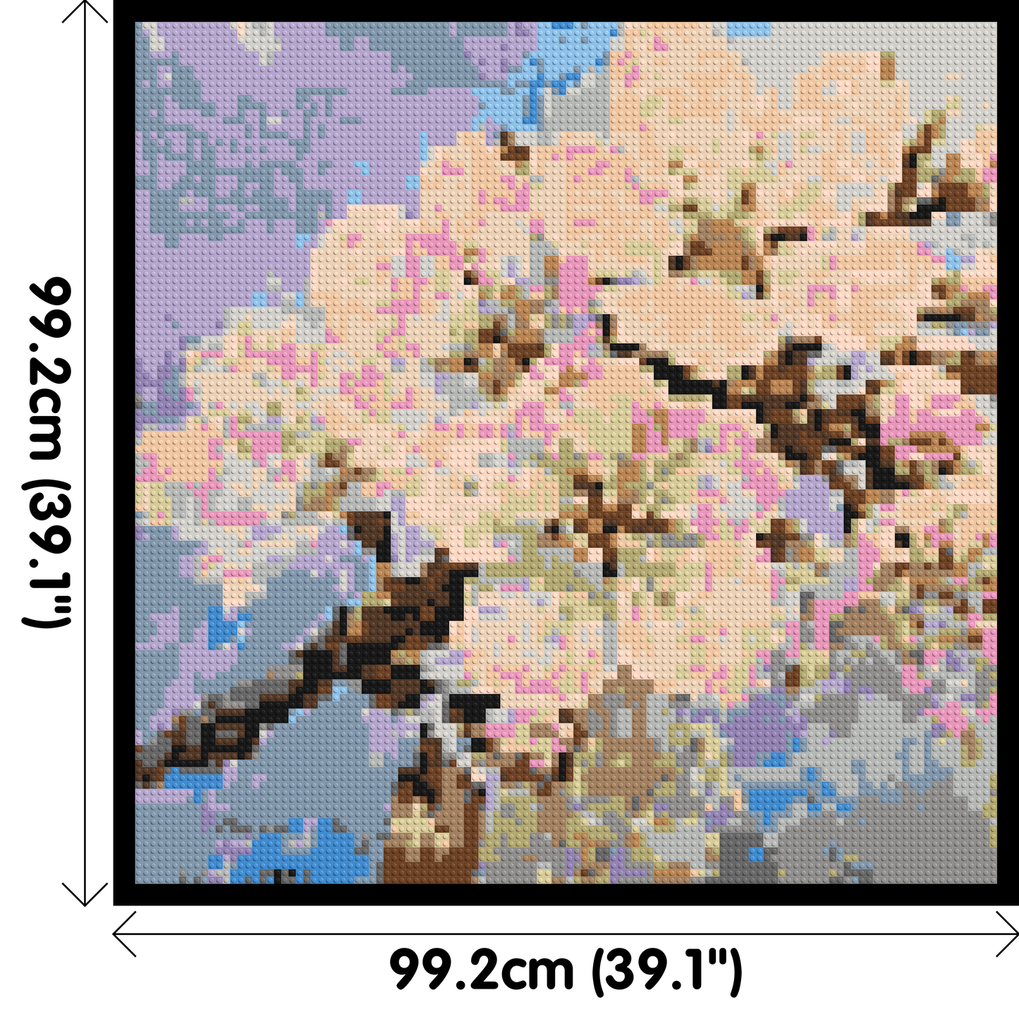Cherry Blossom – A Moment of Fleeting Light by Joséphine Machalani - Brick Art Mosaic Kit 5x5 large