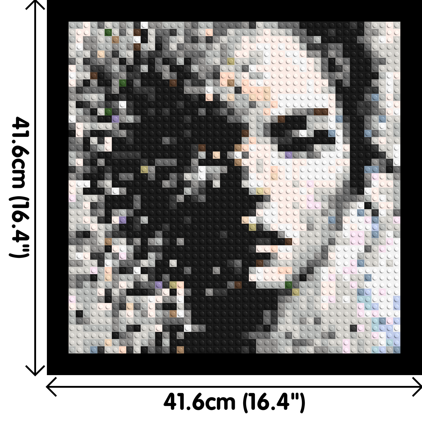 Evaporation – Between Presence and Disappearance by Joséphine Machalani - Brick Art Mosaic Kit 2x2 dimensions with frame