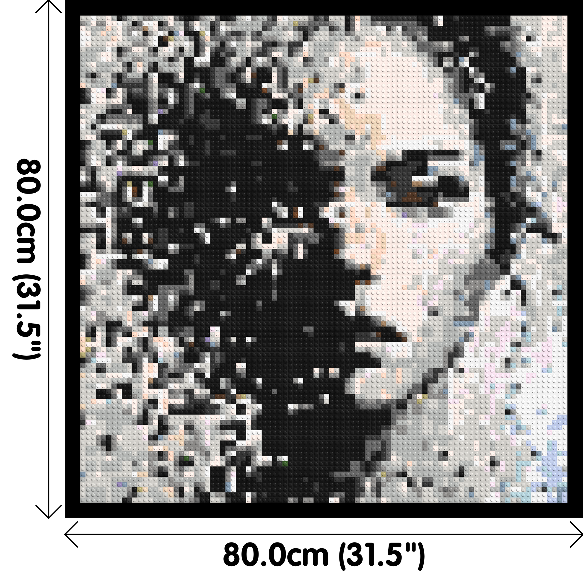 Evaporation – Between Presence and Disappearance by Joséphine Machalani - Brick Art Mosaic Kit 4x4 dimensions with frame