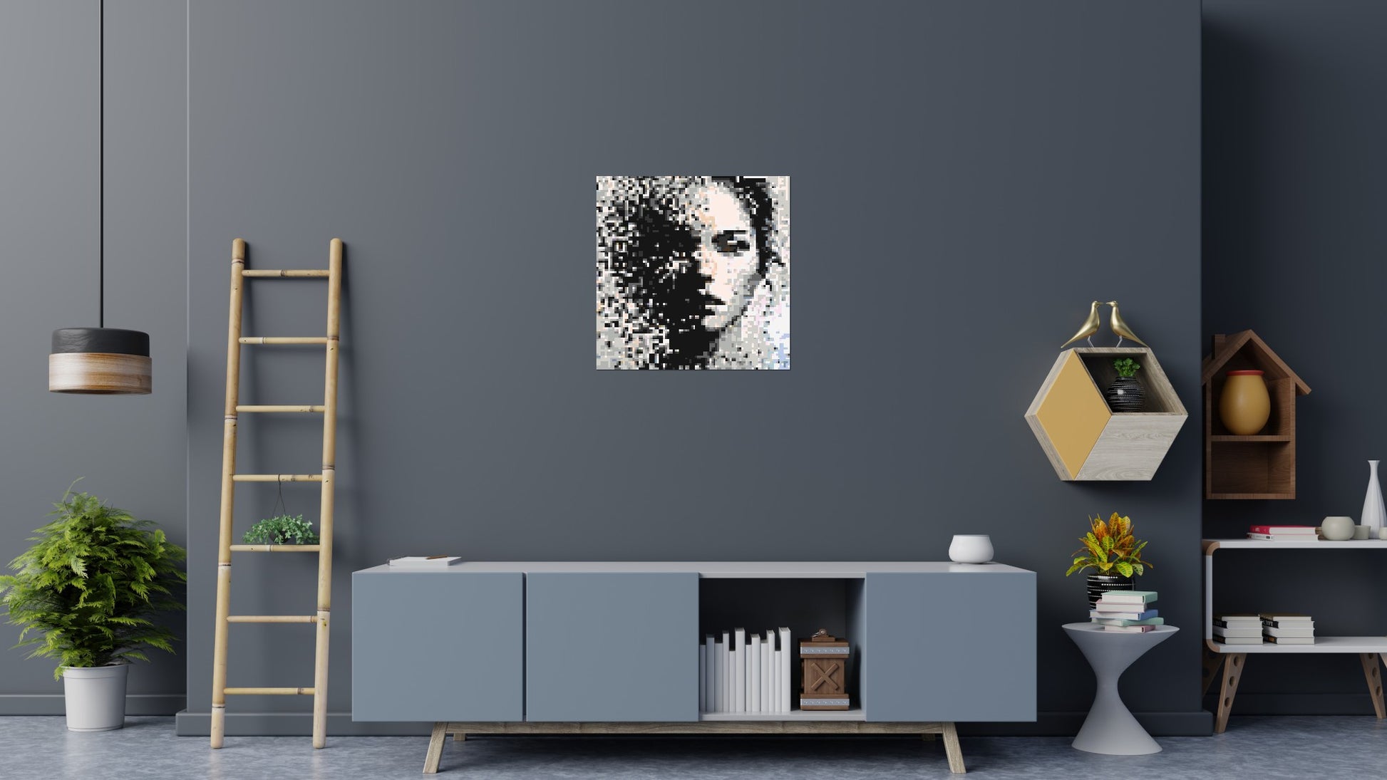Evaporation – Between Presence and Disappearance by Joséphine Machalani - Brick Art Mosaic Kit 4x4 scene