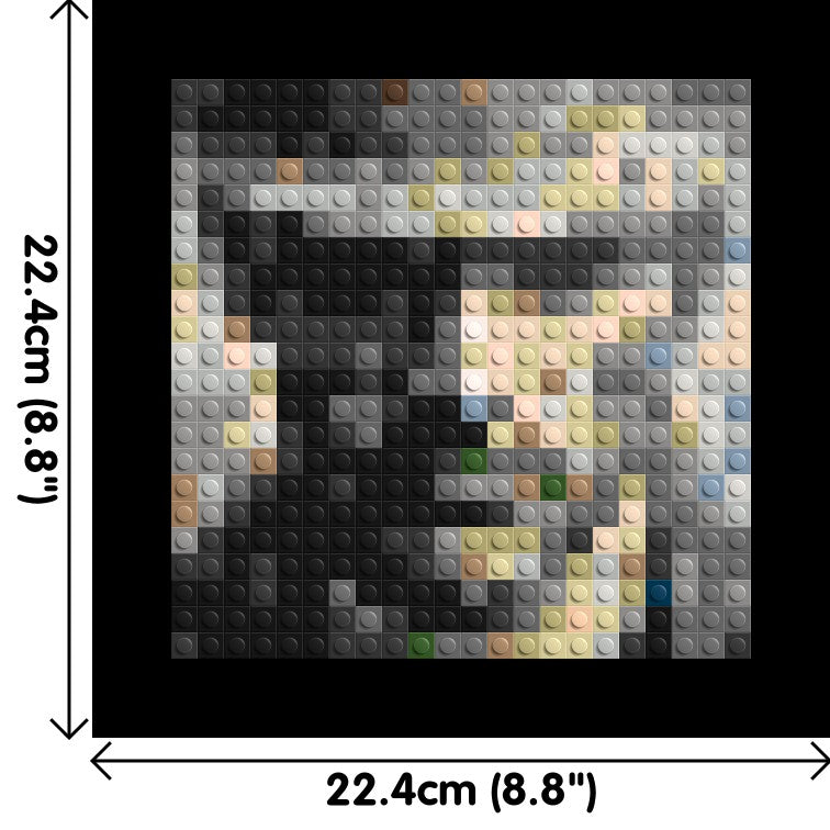 Incognito – A Presence Hidden in Plain Sight by Joséphine Machalani - Brick Art Mosaic Kit 1x1 dimensions with frame