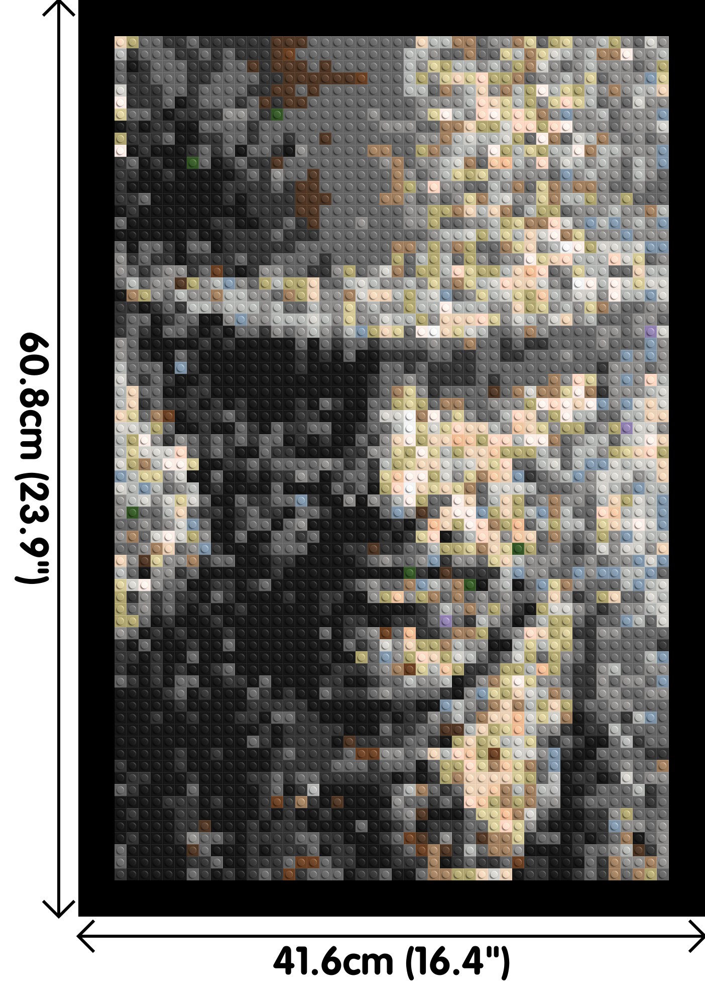 Incognito – A Presence Hidden in Plain Sight by Joséphine Machalani - Brick Art Mosaic Kit 2x3 dimensions with frame