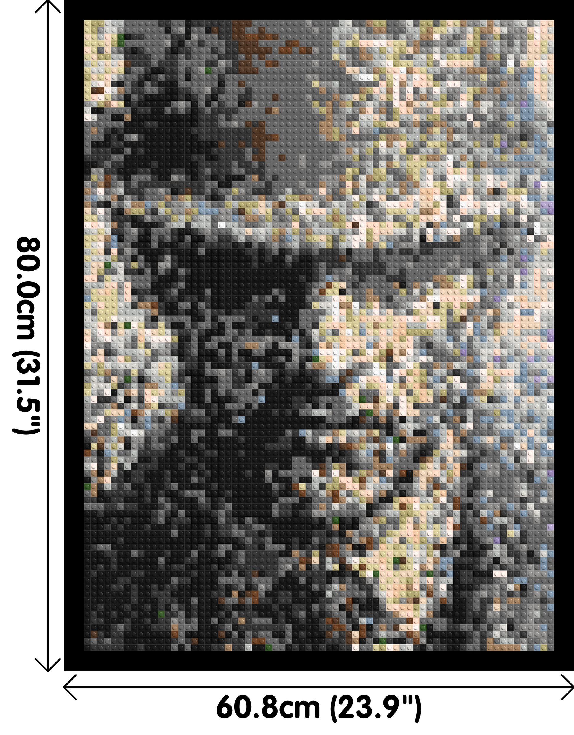 Incognito – A Presence Hidden in Plain Sight by Joséphine Machalani - Brick Art Mosaic Kit 3x4 dimensions with frame