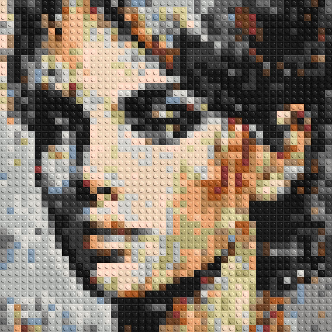 Moon – A Whisper of Silver Light by Joséphine Machalani - Brick Art Mosaic Kit 2x2 large