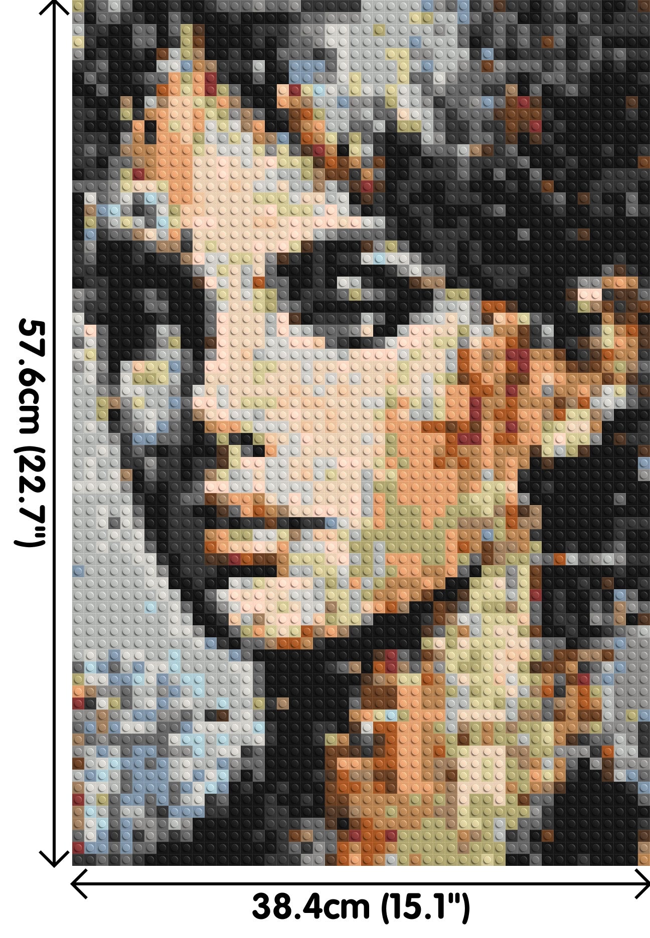 Moon – A Whisper of Silver Light by Joséphine Machalani - Brick Art Mosaic Kit 2x3 dimensions