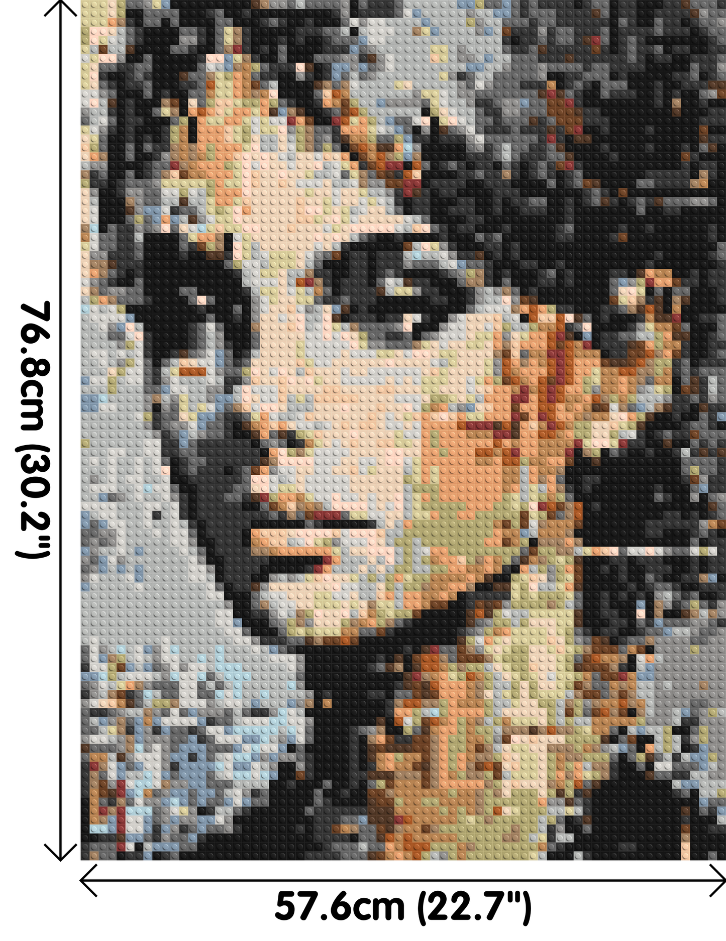 Moon – A Whisper of Silver Light by Joséphine Machalani - Brick Art Mosaic Kit 3x4 large