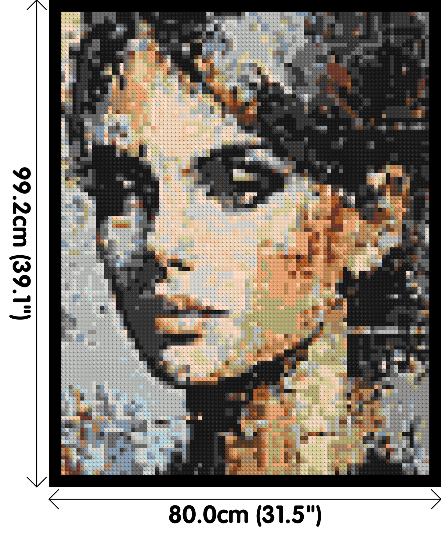 Moon – A Whisper of Silver Light by Joséphine Machalani - Brick Art Mosaic Kit 4x5 large
