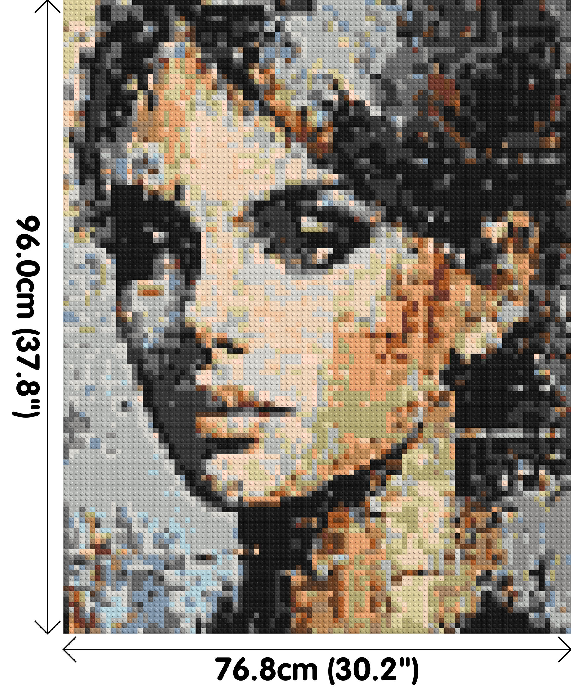 Moon – A Whisper of Silver Light by Joséphine Machalani - Brick Art Mosaic Kit 4x5 dimensions