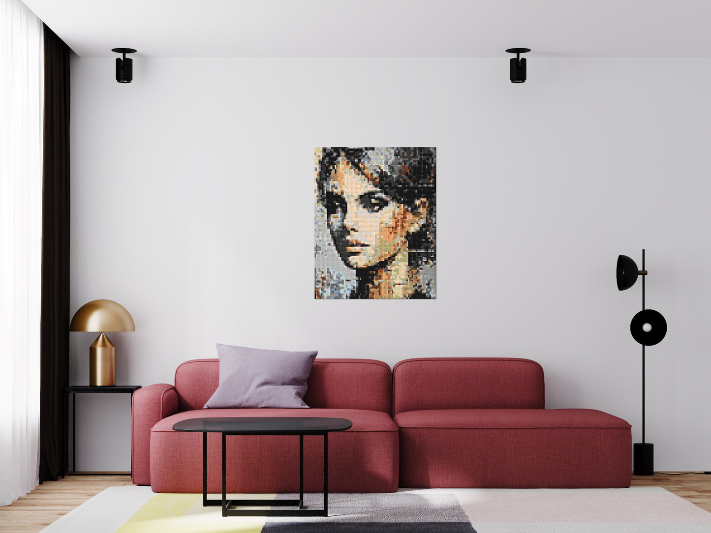 Moon – A Whisper of Silver Light by Joséphine Machalani - Brick Art Mosaic Kit 4x5 large