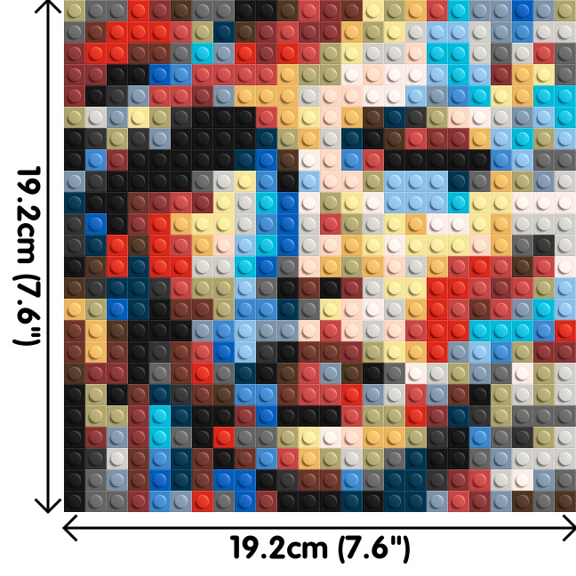 Eccentric – A Dance of Unpredictable Color by Joséphine Machalani - Brick Art Mosaic Kit 1x1 large
