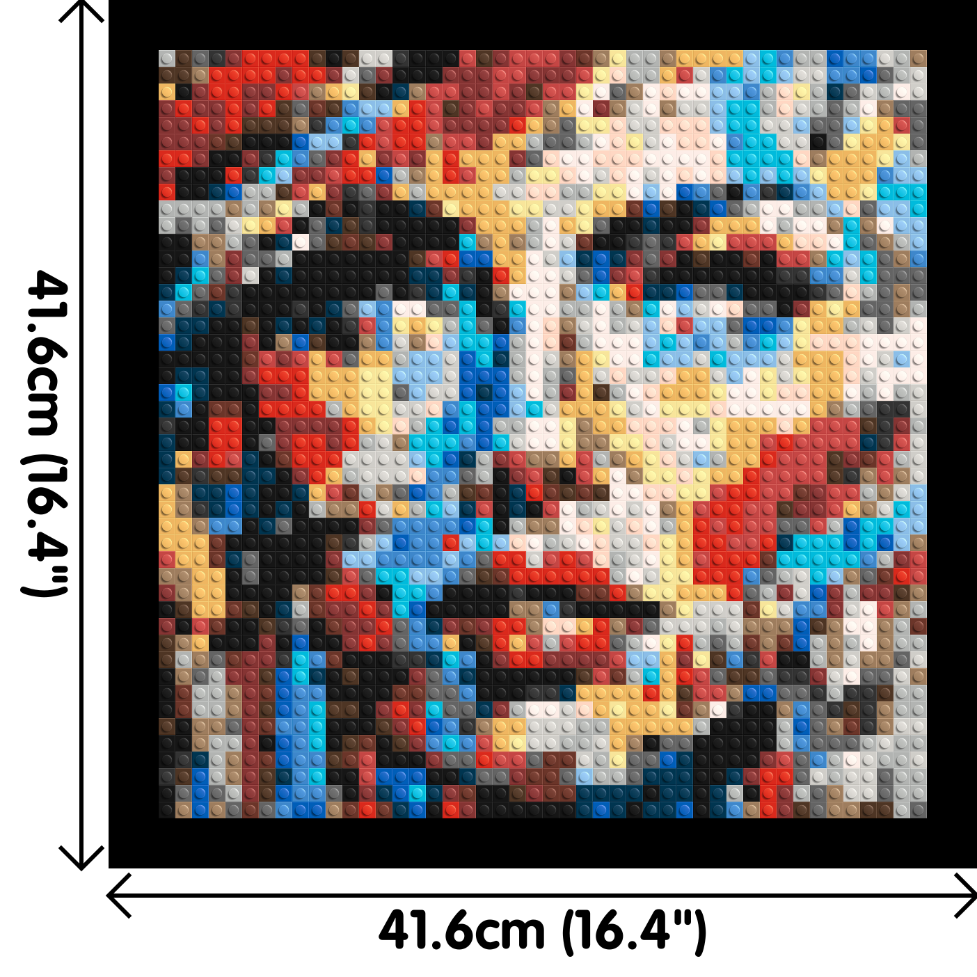 Eccentric – A Dance of Unpredictable Color by Joséphine Machalani - Brick Art Mosaic Kit 2x2 dimensions with frame