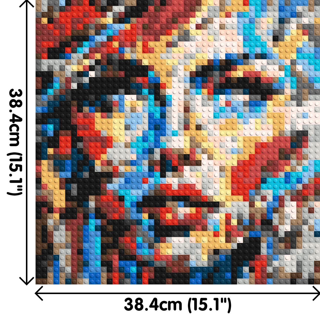 Eccentric – A Dance of Unpredictable Color by Joséphine Machalani - Brick Art Mosaic Kit 2x2 dimensions