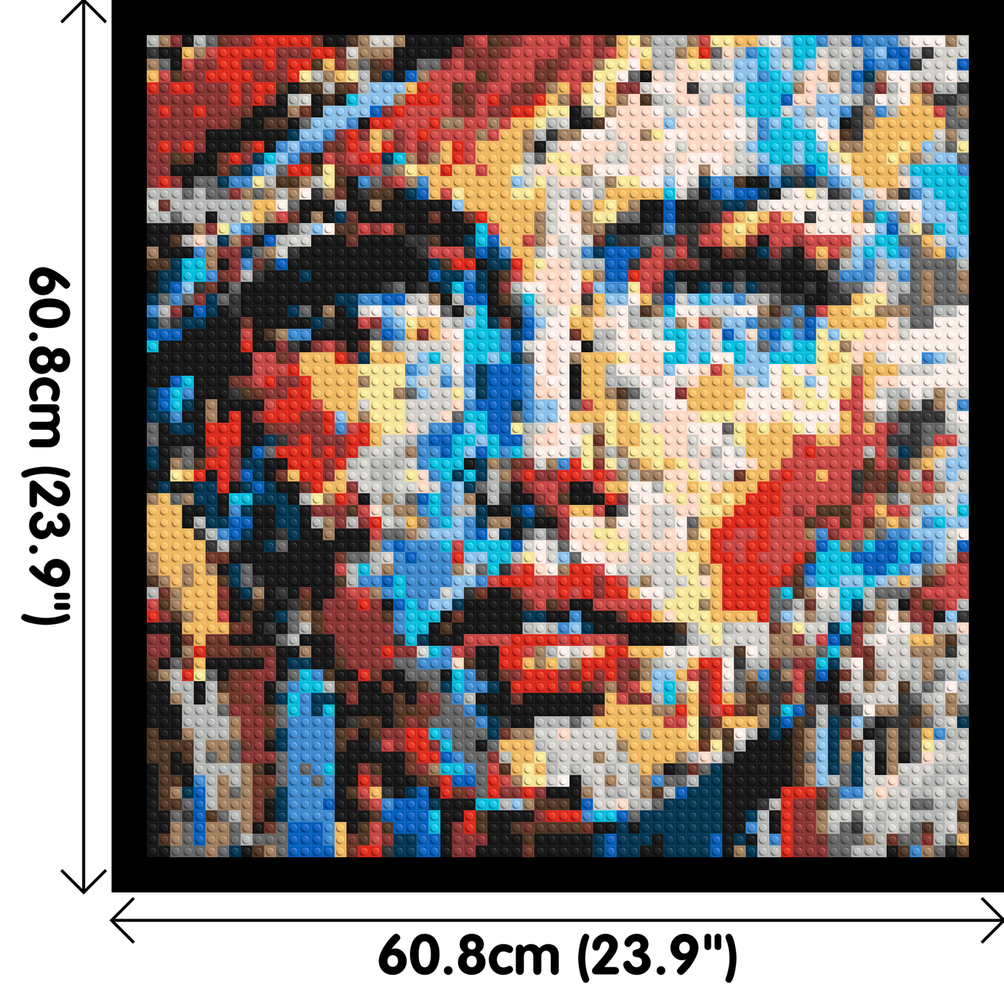 Eccentric – A Dance of Unpredictable Color by Joséphine Machalani - Brick Art Mosaic Kit 3x3 large