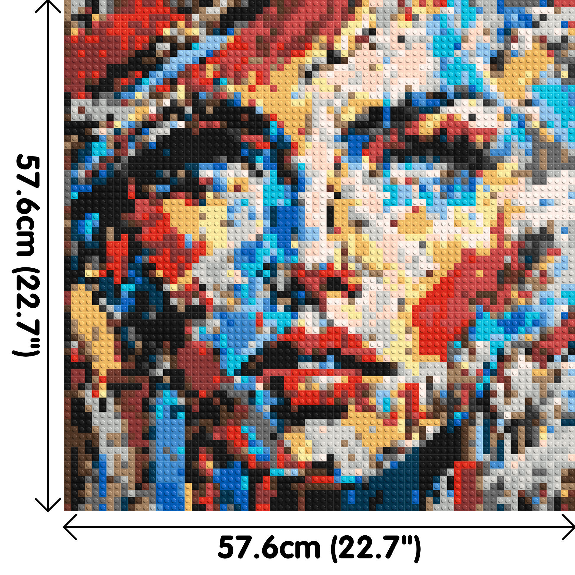 Eccentric – A Dance of Unpredictable Color by Joséphine Machalani - Brick Art Mosaic Kit 3x3 dimensions