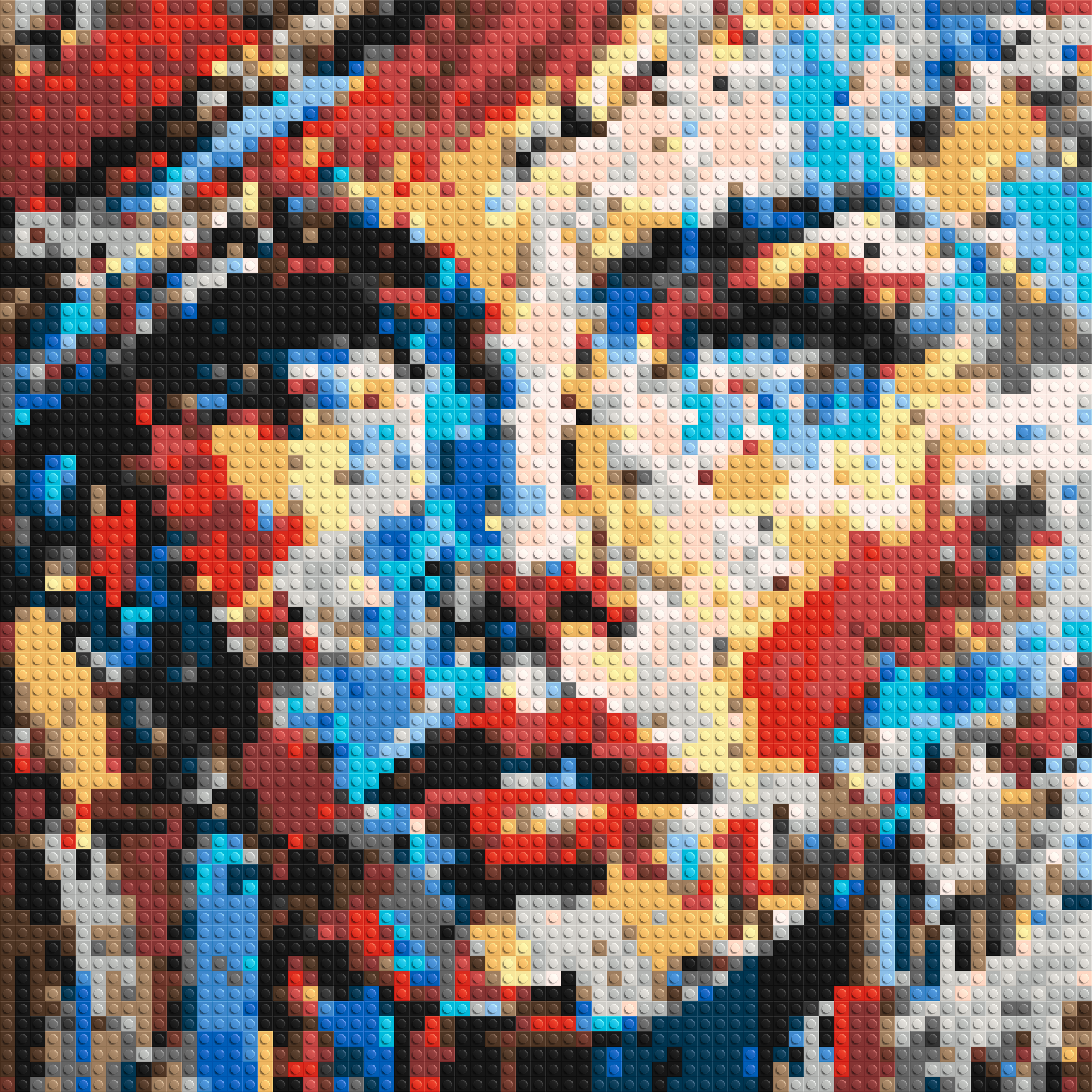 Eccentric – A Dance of Unpredictable Color by Joséphine Machalani - Brick Art Mosaic Kit 3x3 large